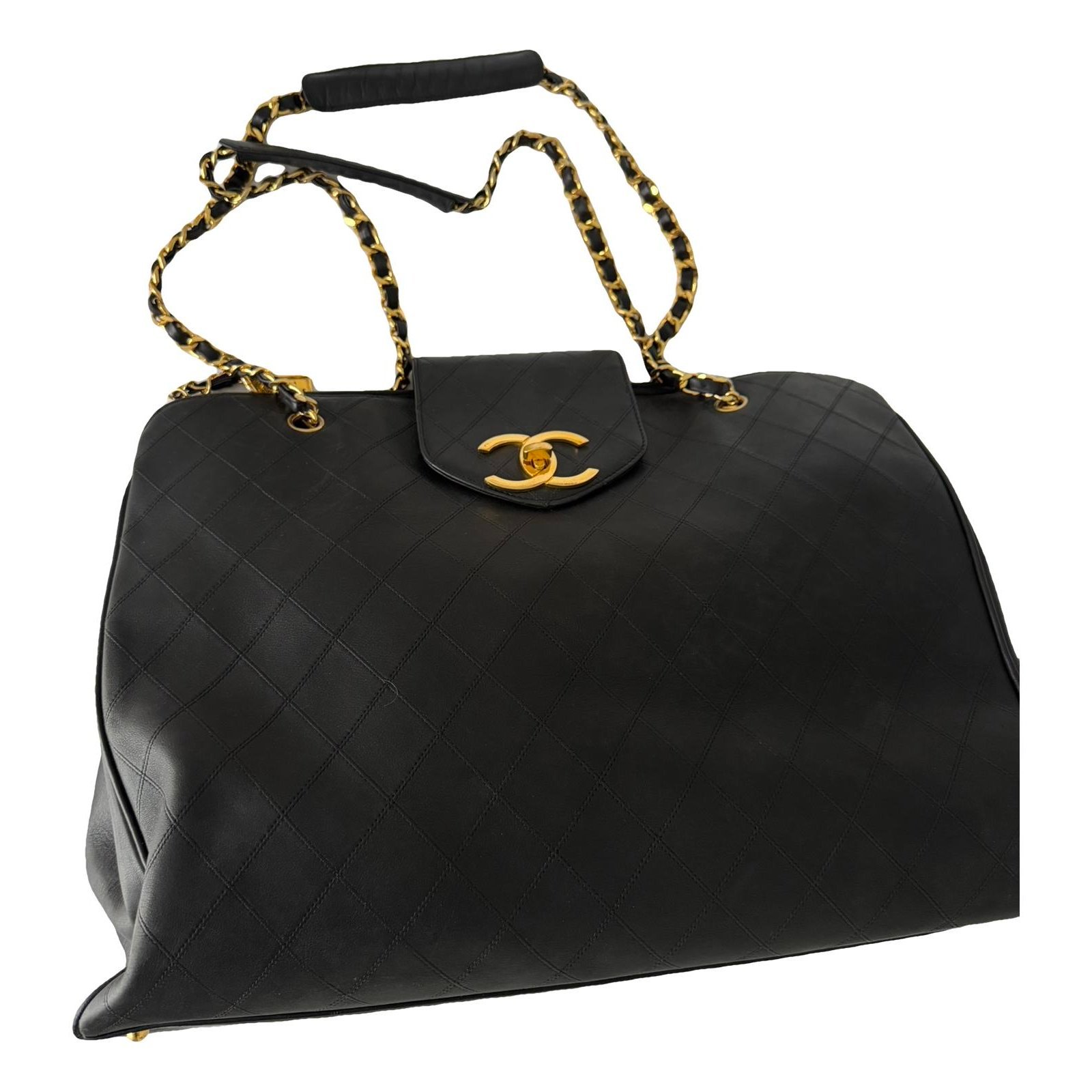 Vintage CC Chain leather tote