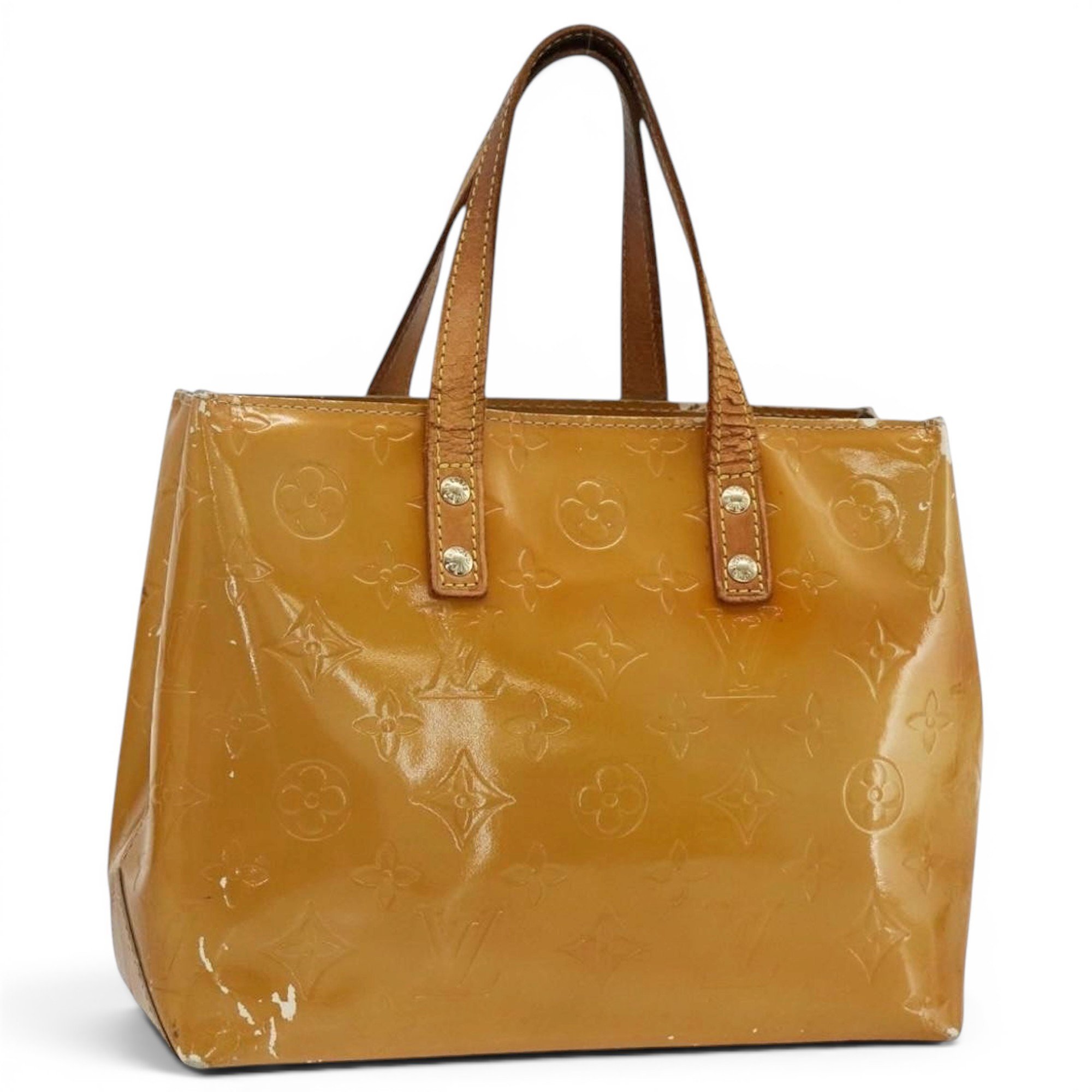 Reade patent leather handbag