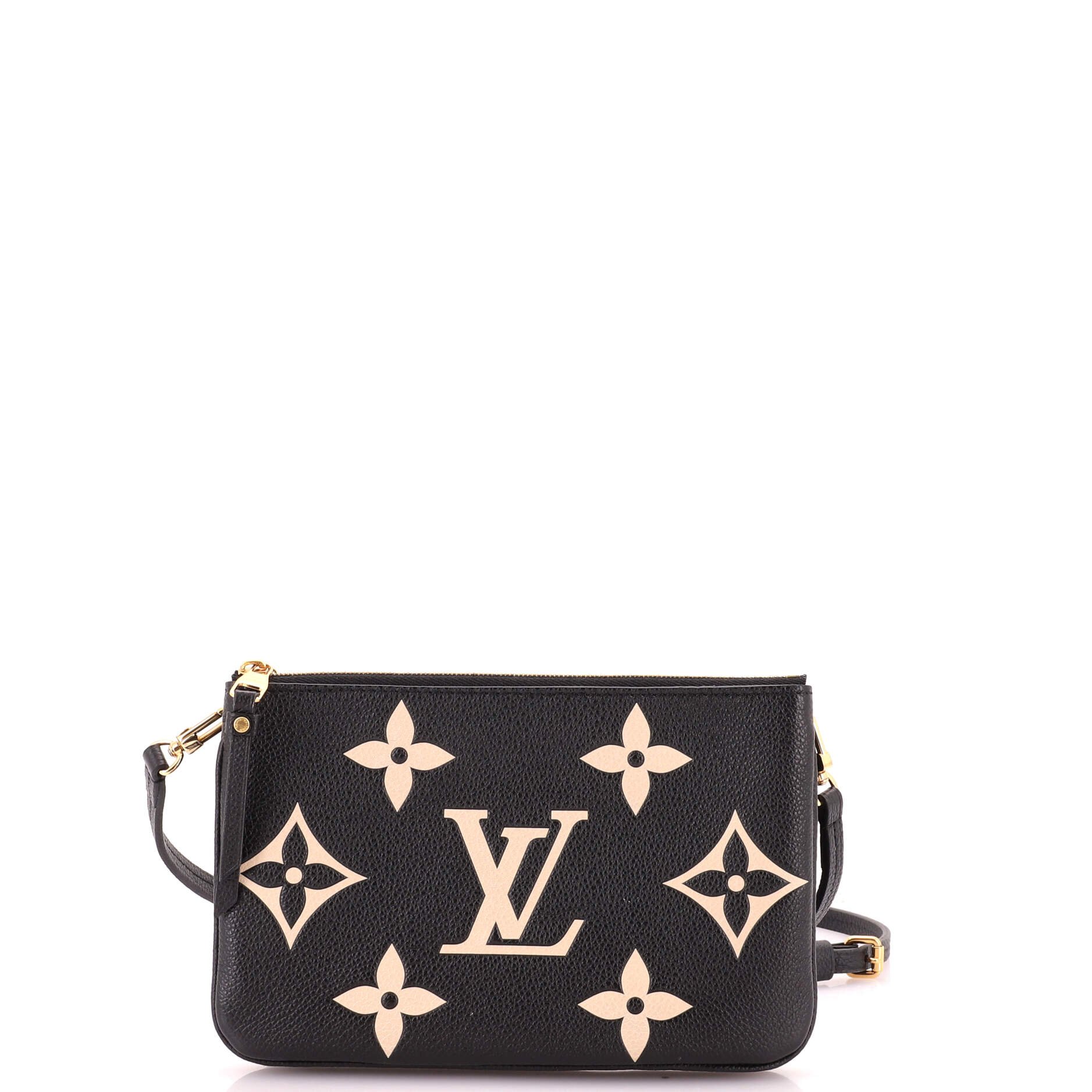 Double Zip Pochette Bicolor Monogram Empreinte Giant