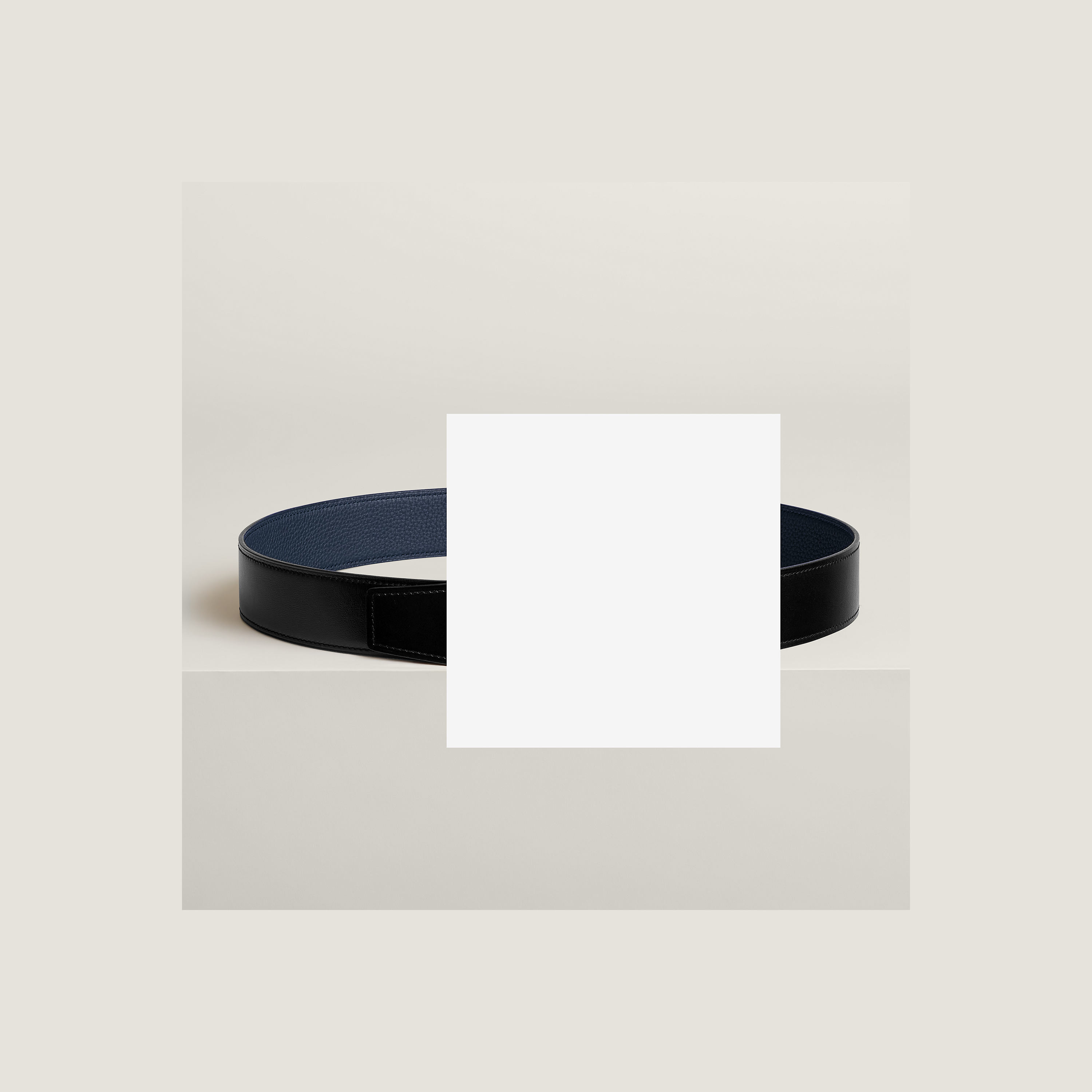 H Jumping belt buckle & Reversible leather strap 38 mm