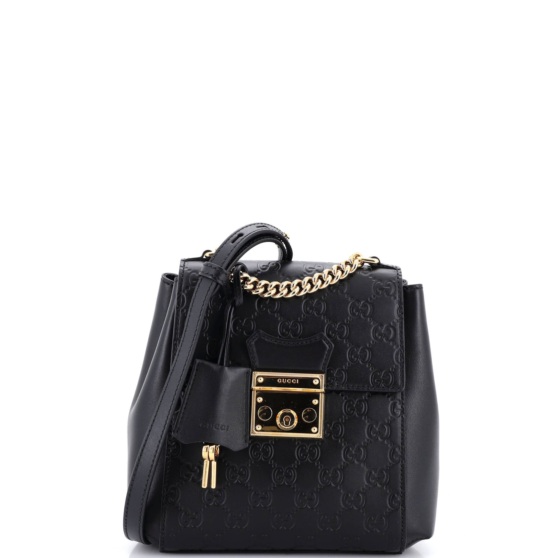 Padlock Backpack Guccissima Leather Mini