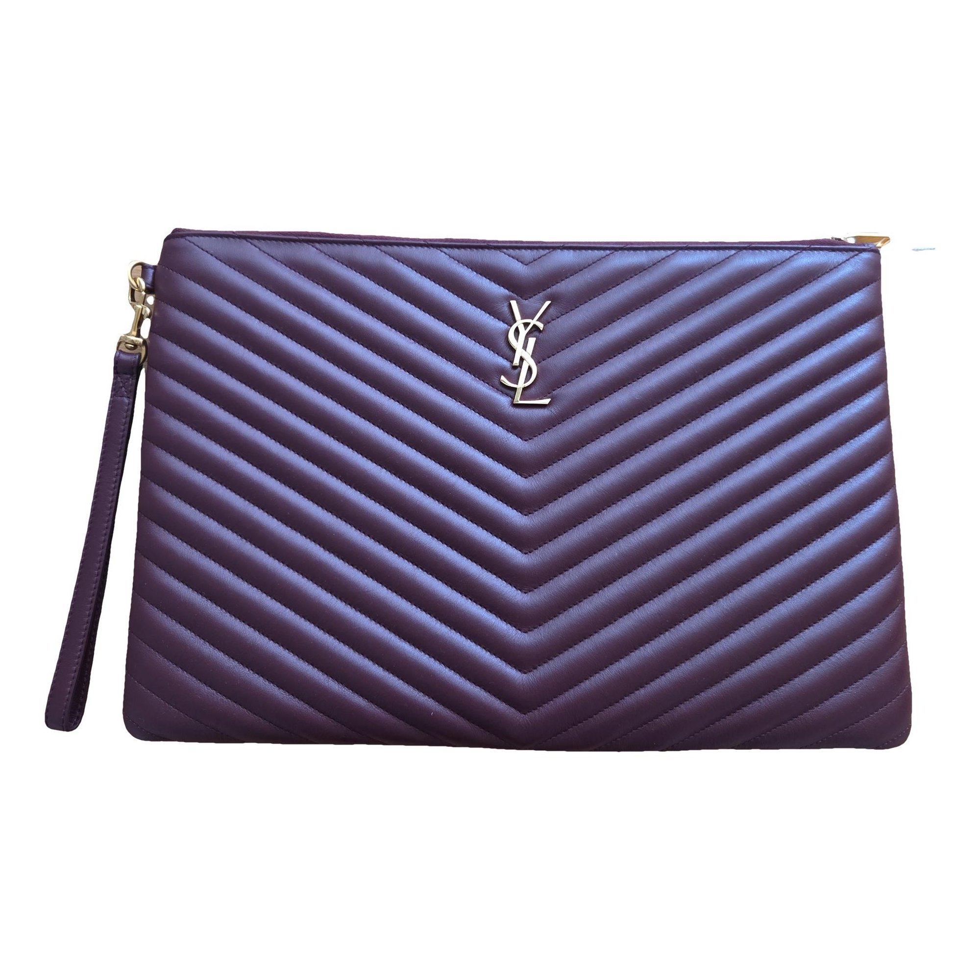 Leather clutch bag