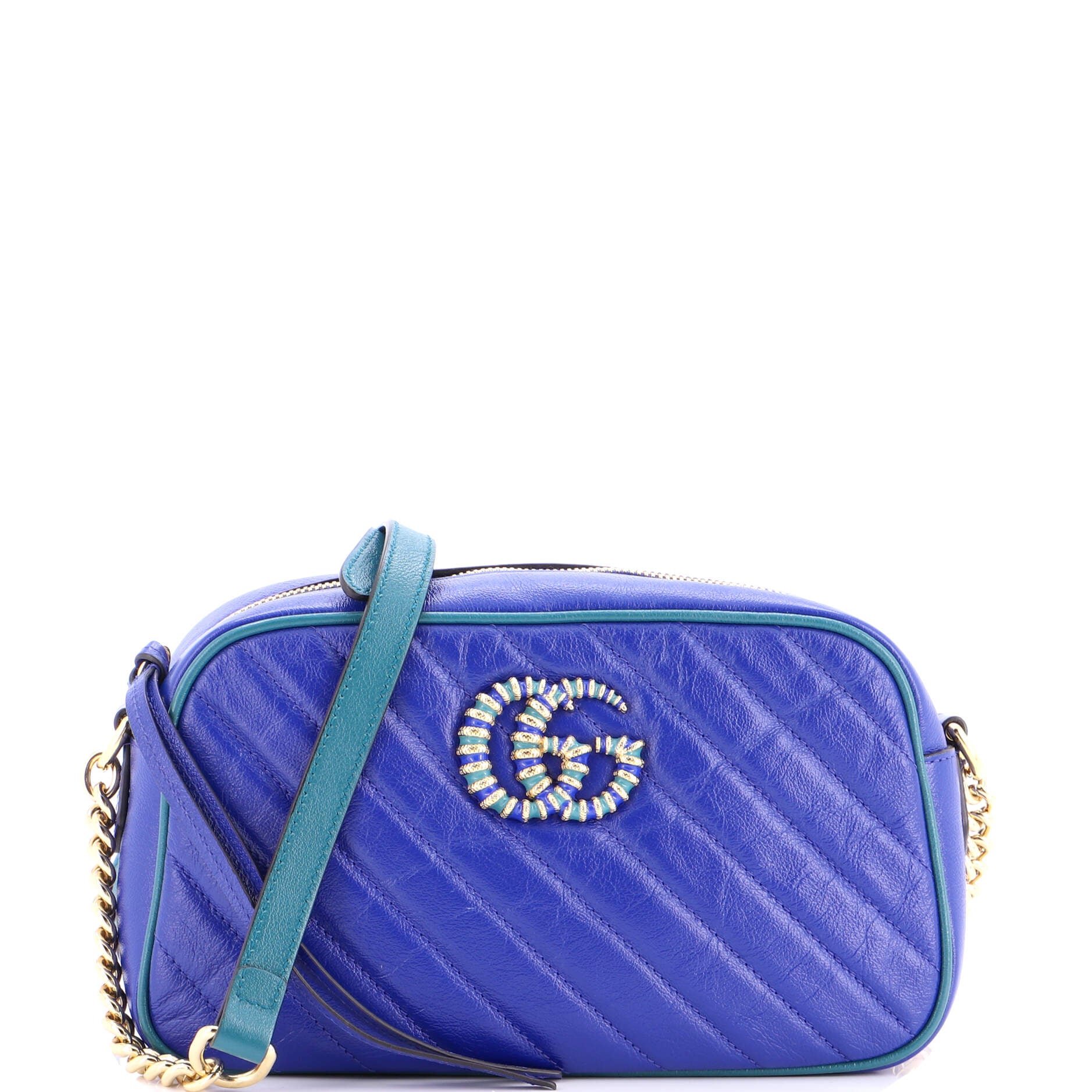 Gucci GG Marmont Shoulder Bag Diagonal Quilted Leather Small