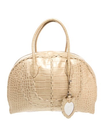 Alaia Crocodile Top Handle Bag
