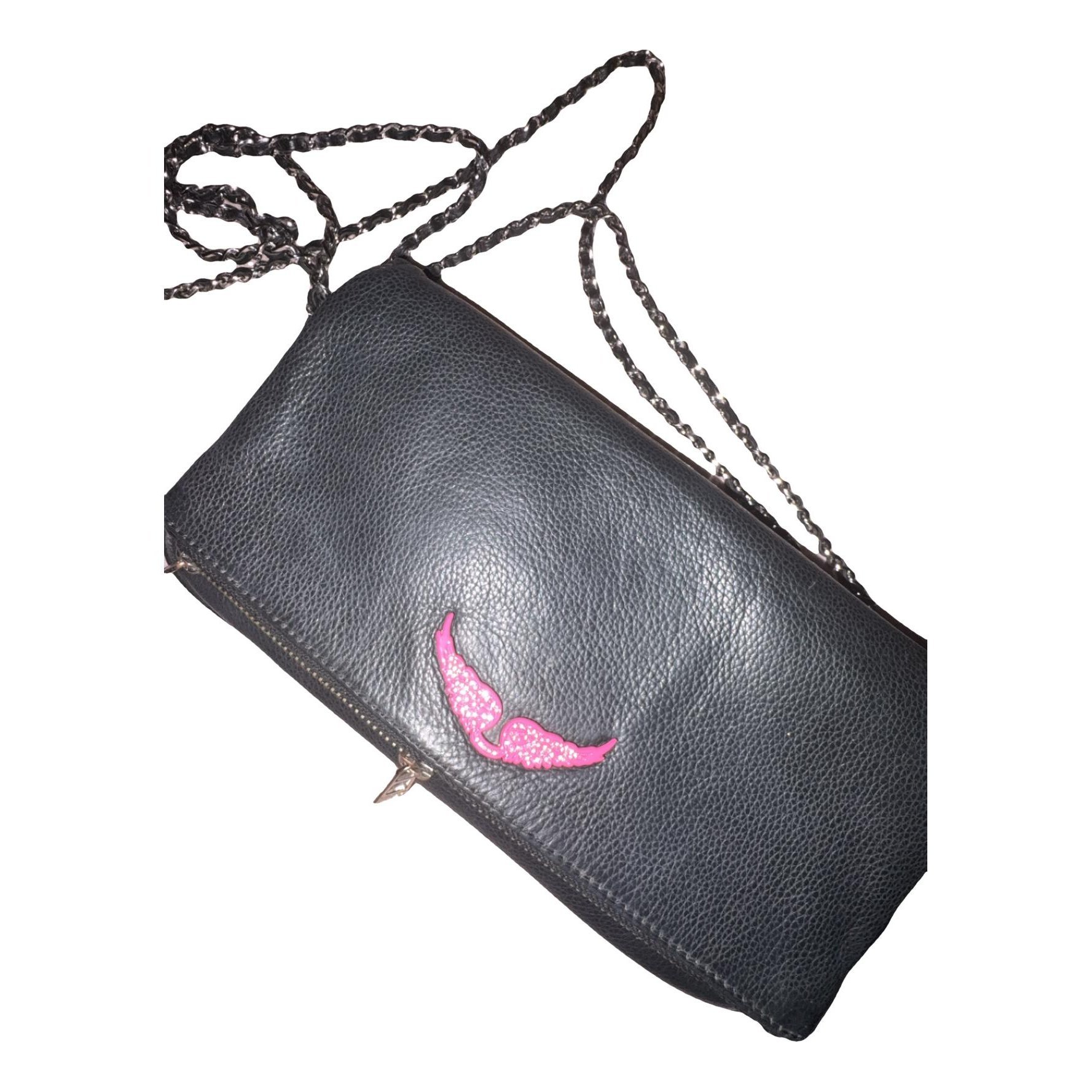 Rock leather clutch bag