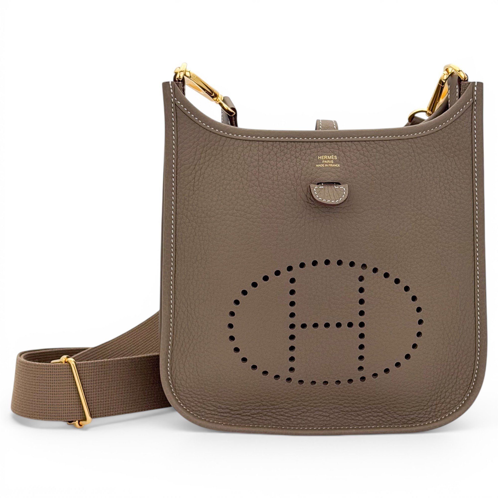 Hermes Evelyne Handbag Clemence Leather