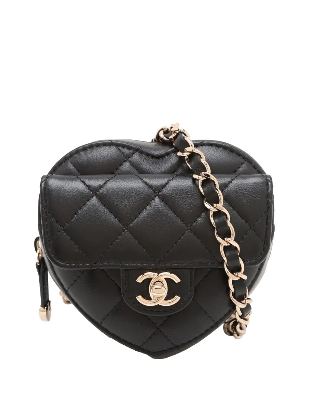 2021-2026 Mini Lambskin CC in Love Heart belt bag