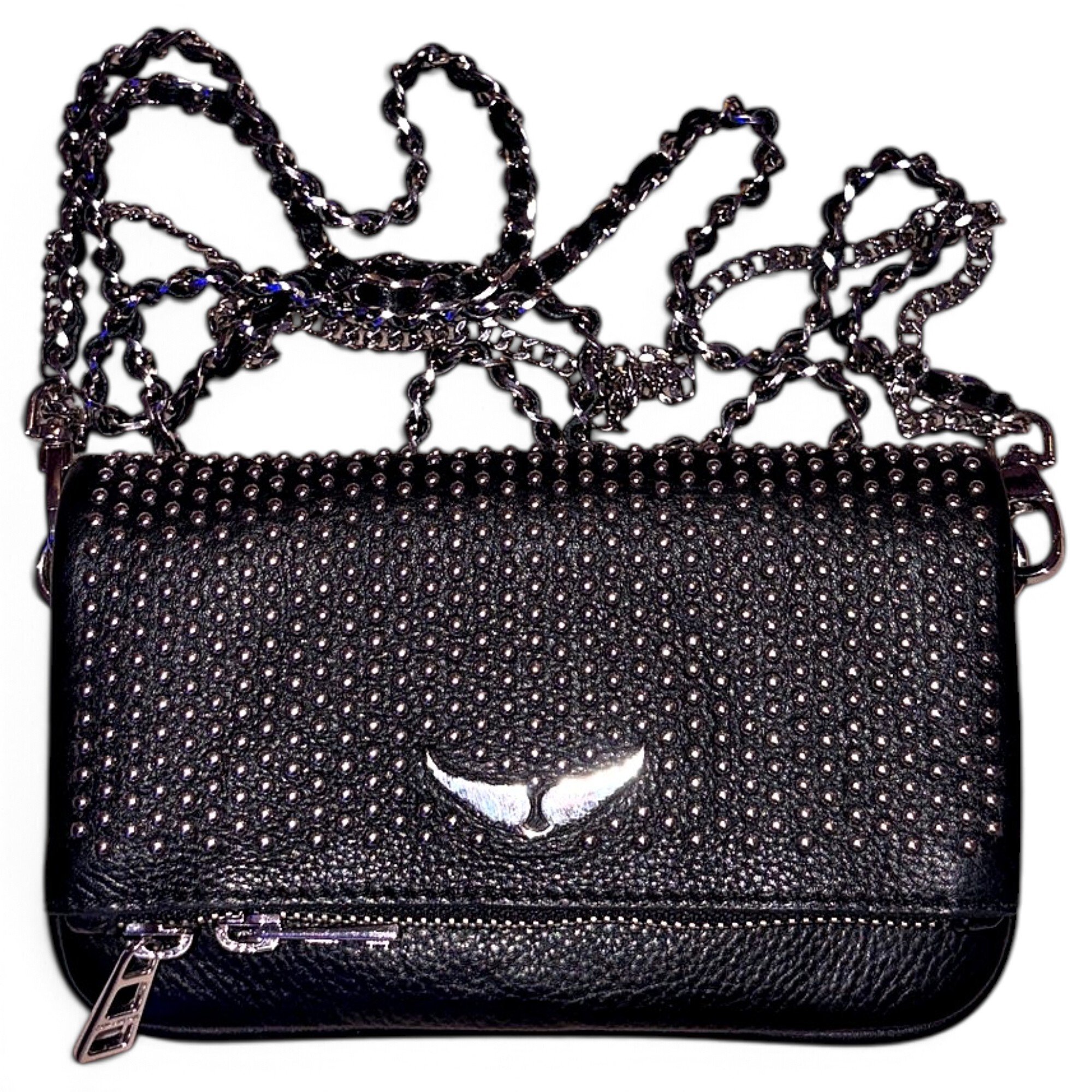 Rock leather crossbody bag
