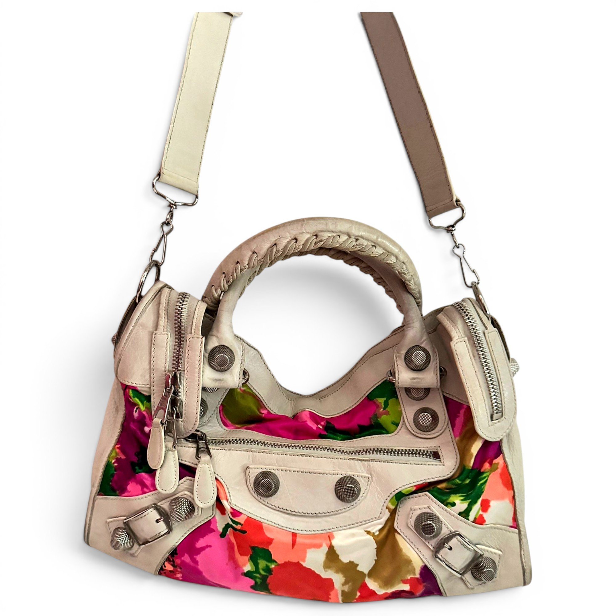 City leather handbag