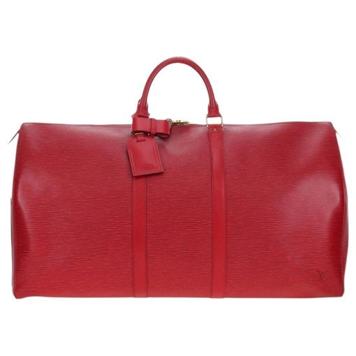 Keepall leather travel bag