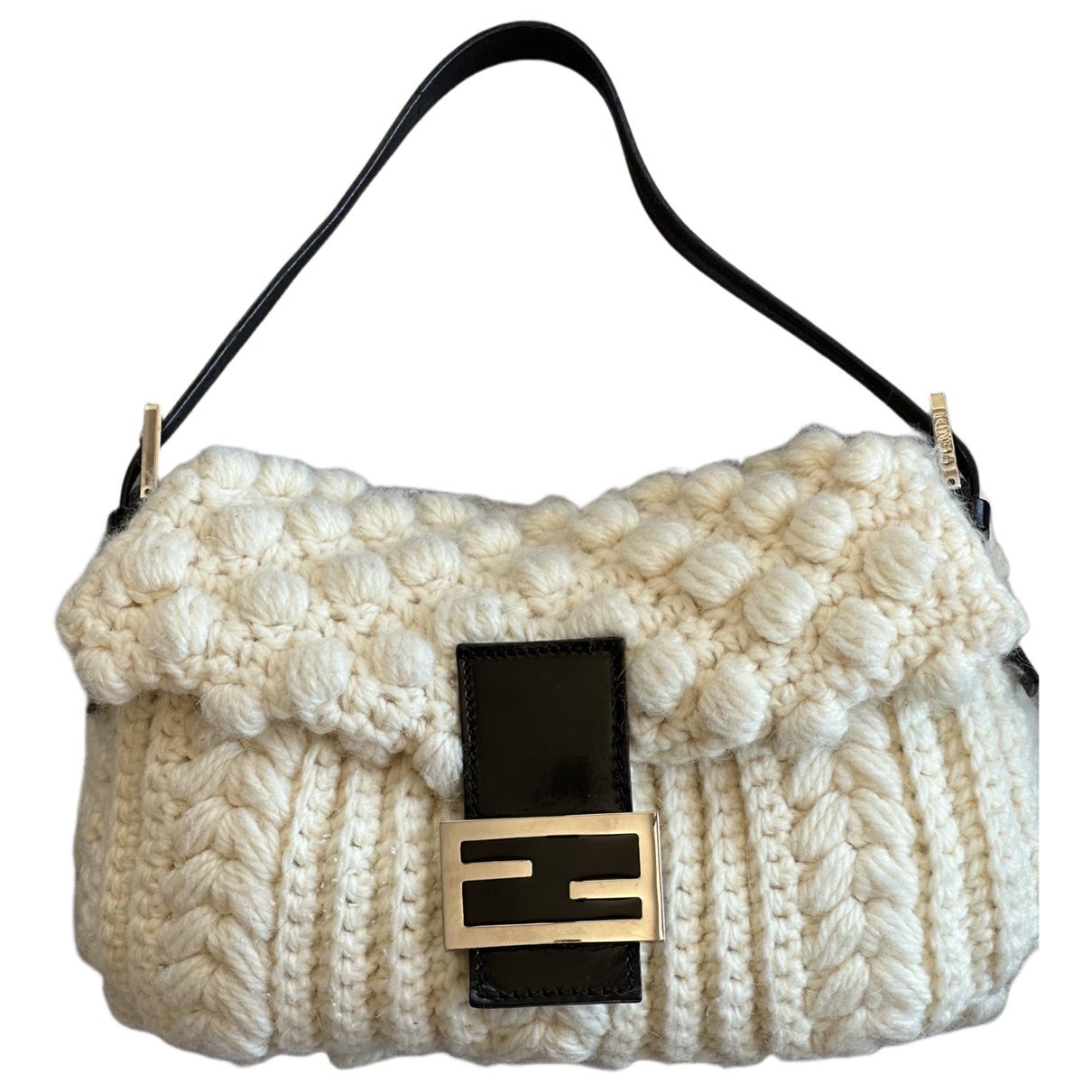 Baguette wool handbag