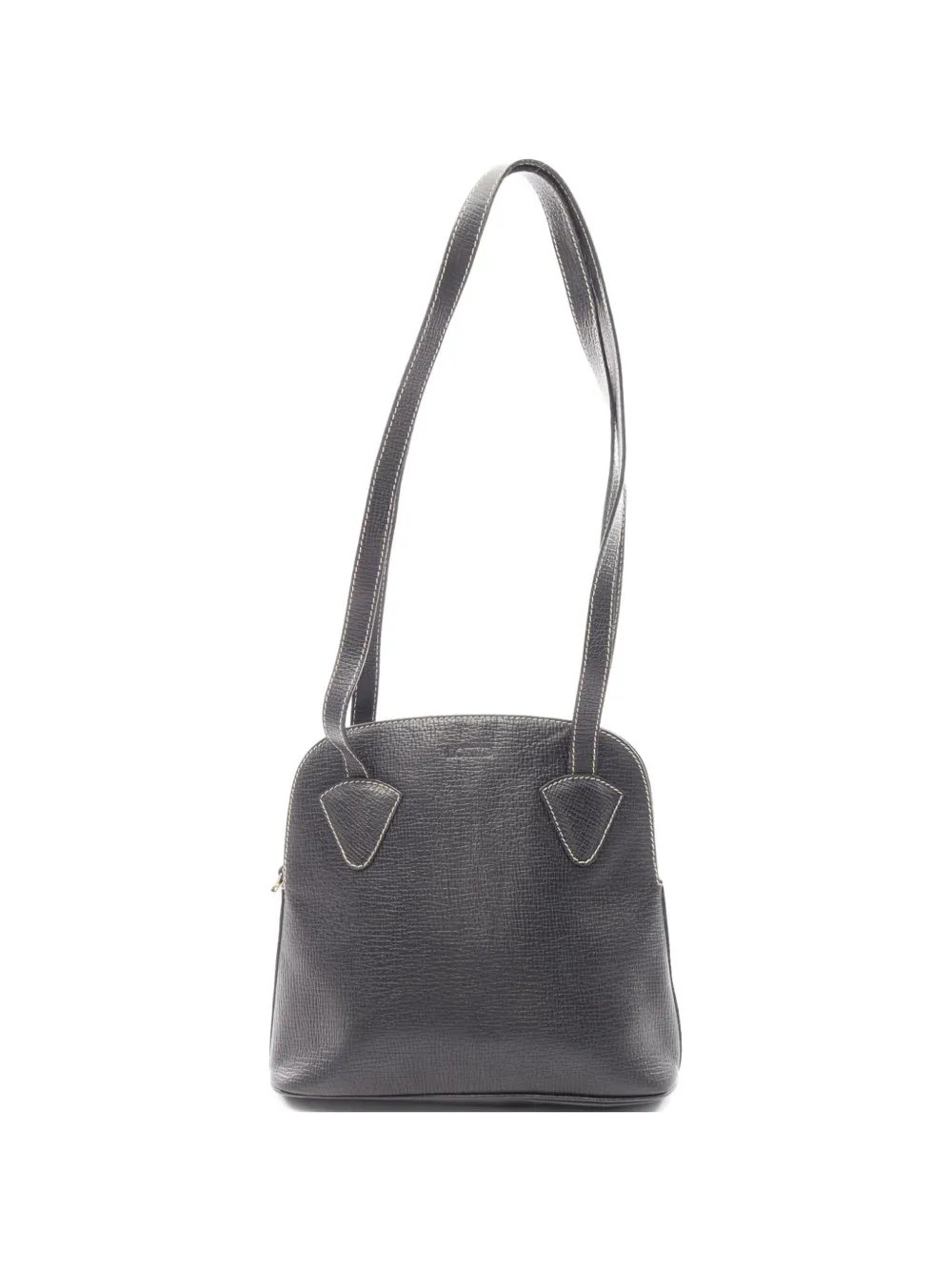 2000s textured leather crossbody bag
