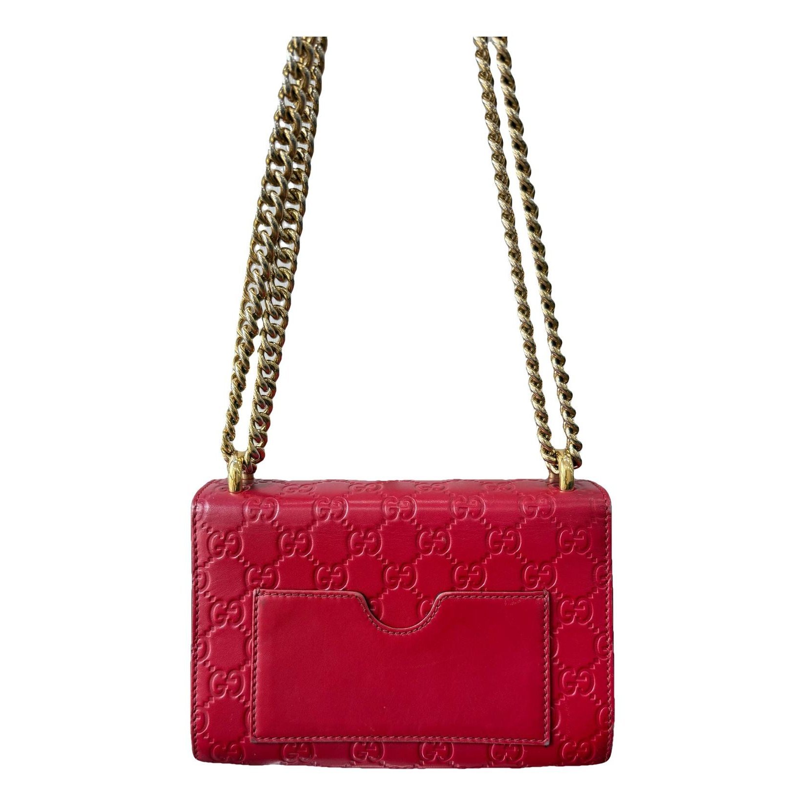 Padlock leather handbag