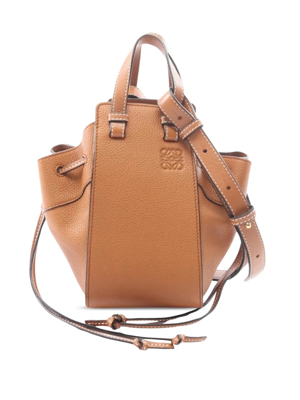 Loewe 2010-2026 Mini Grained Calfskin Drawstring Hammock Bag satchel