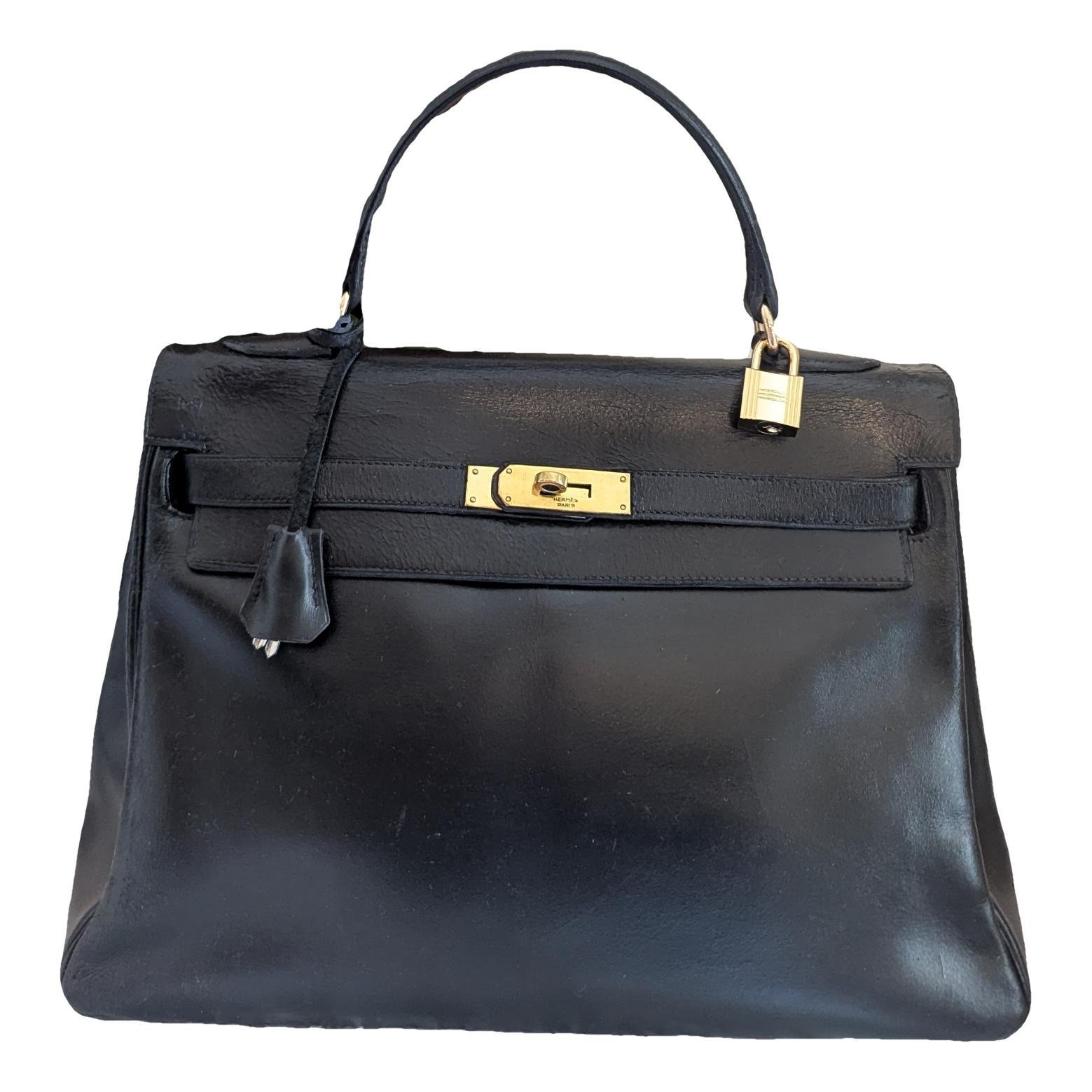 Hermes Kelly 32 Handbag Black