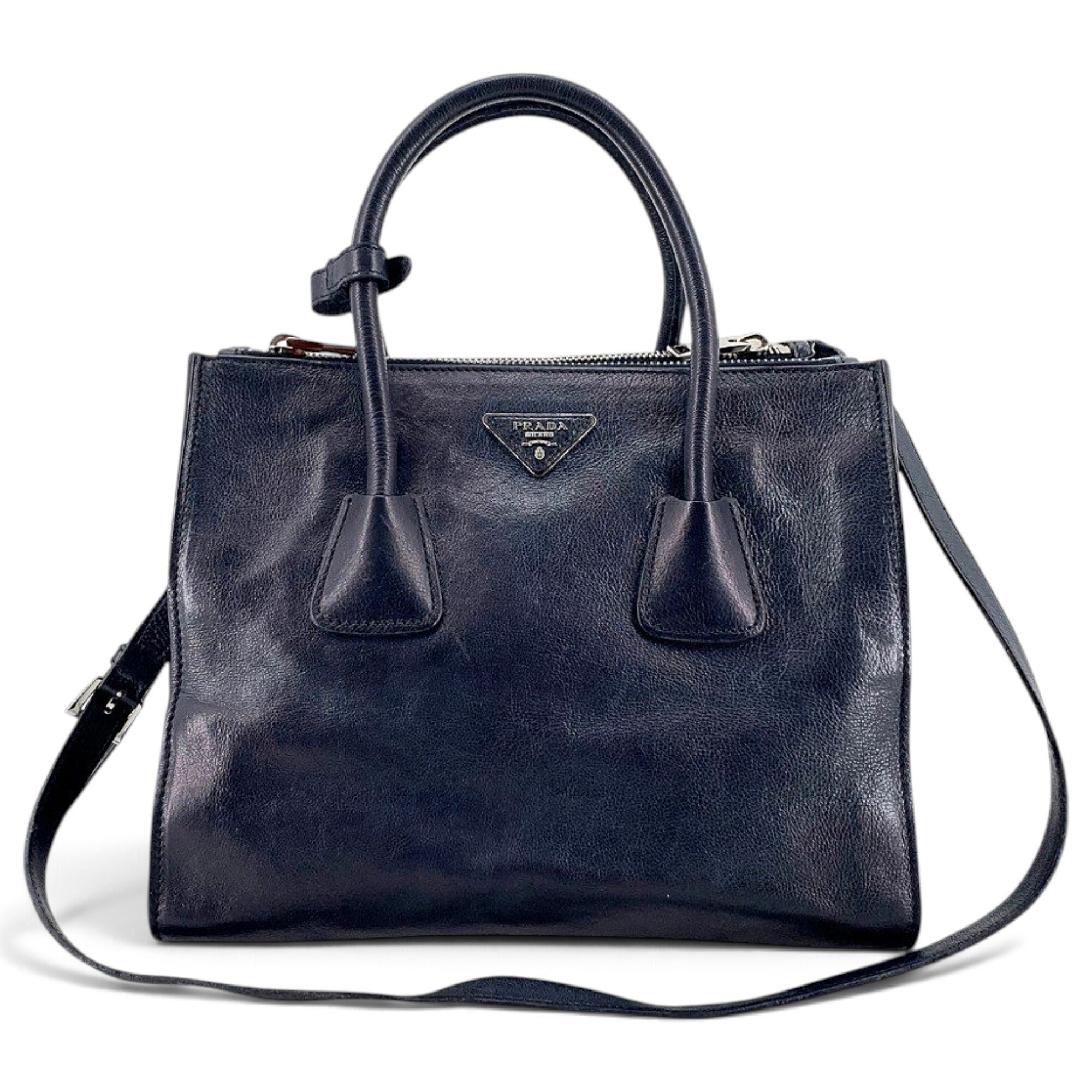 Double leather tote