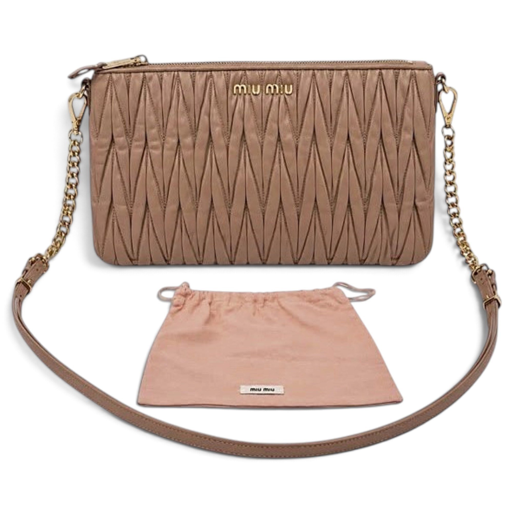 Miu Miu Matelassé leather handbag