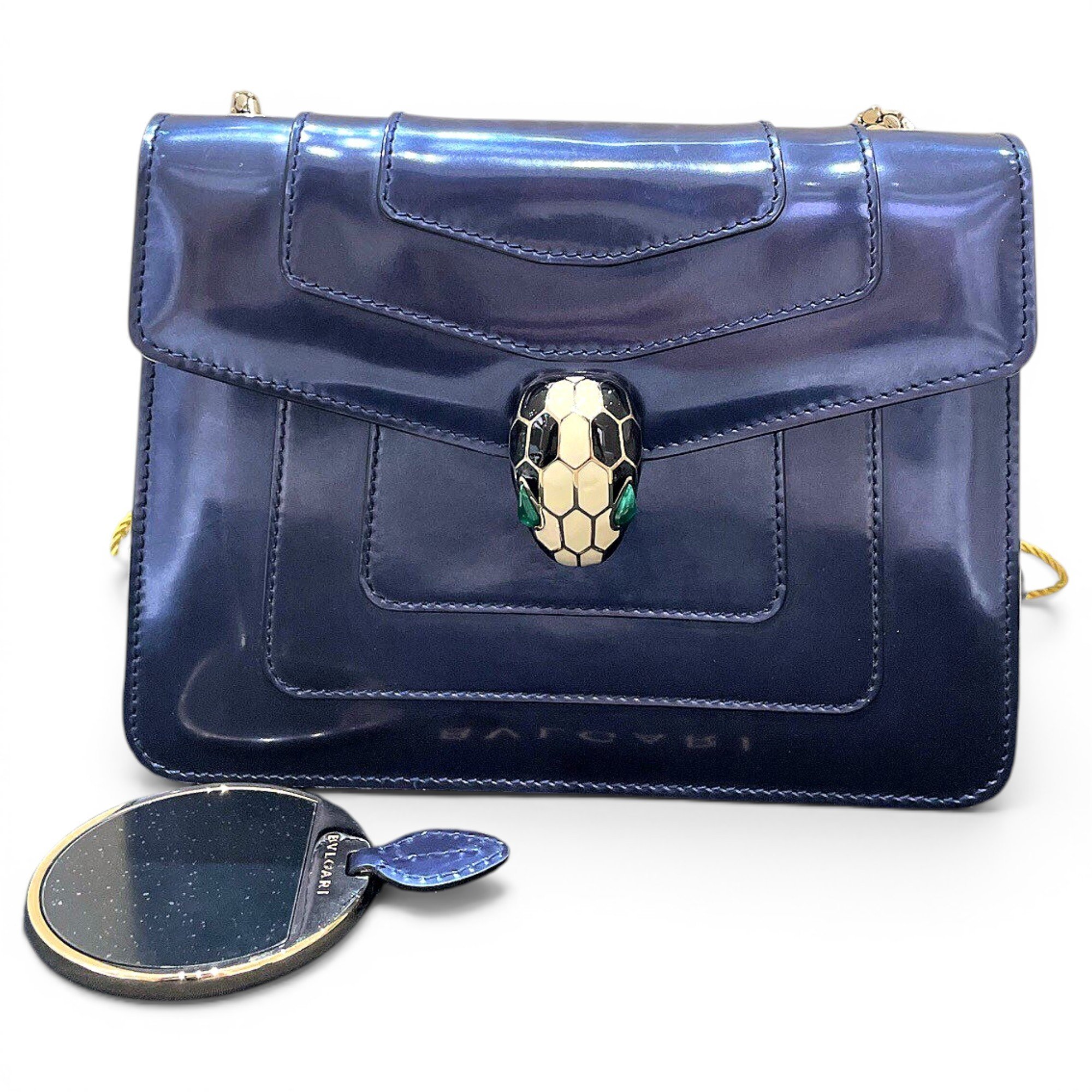Serpenti leather handbag