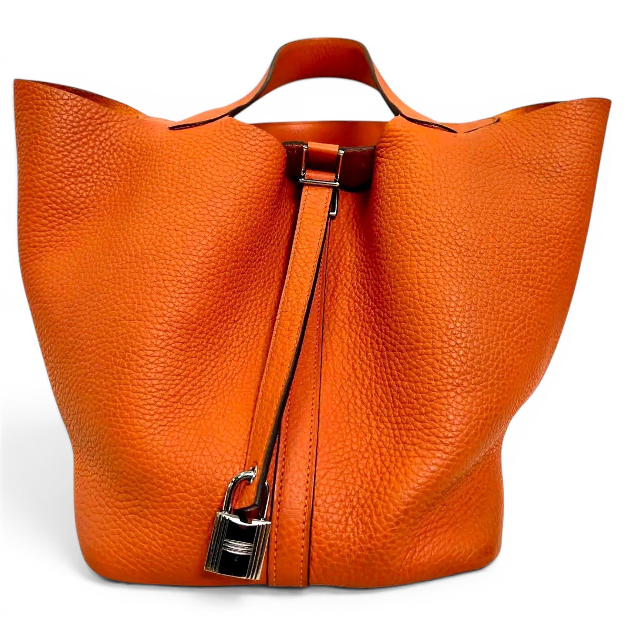 Picotin leather tote