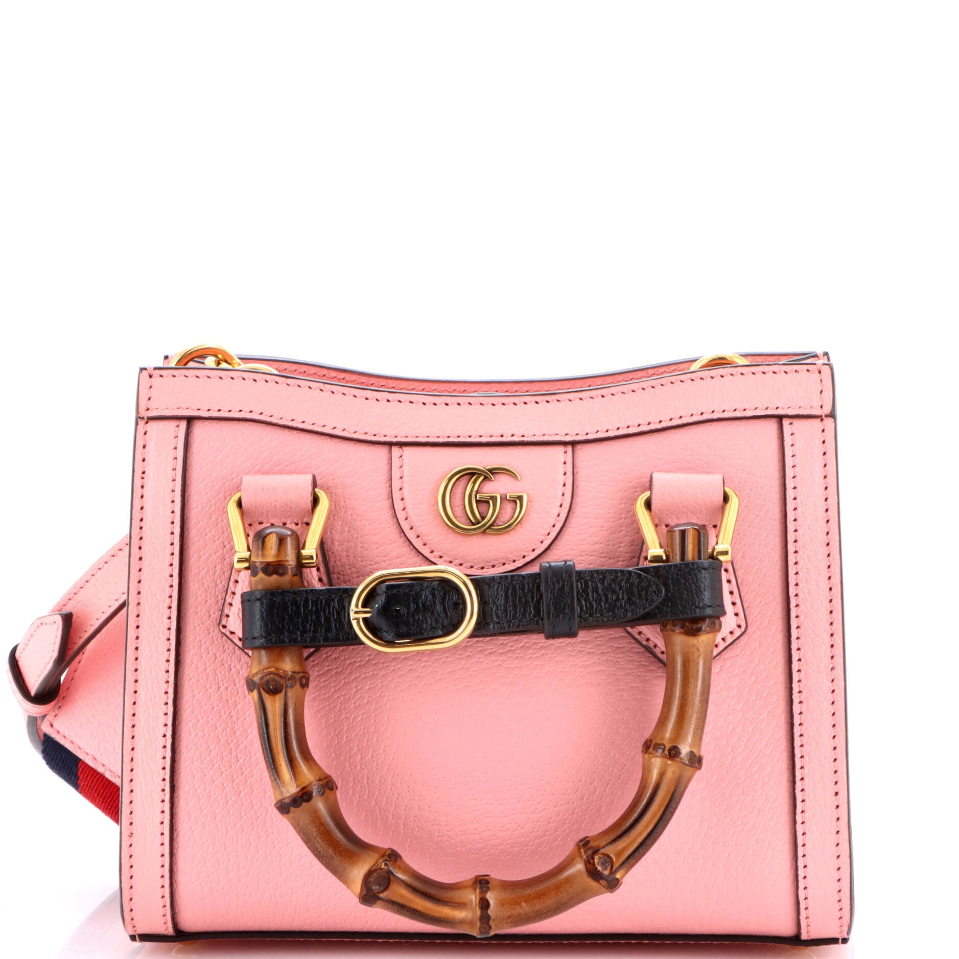 Diana NM Bamboo Handle Tote Leather Mini