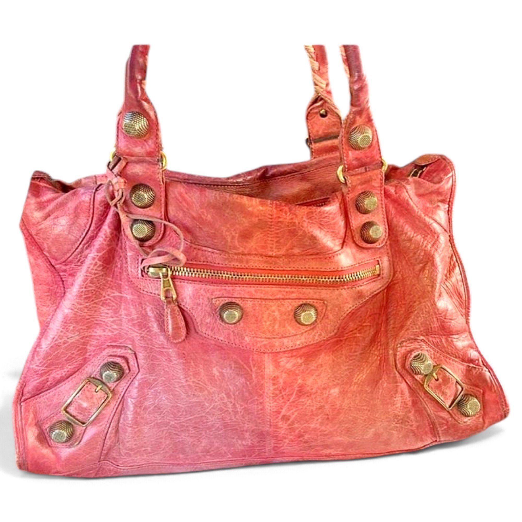 Work leather handbag