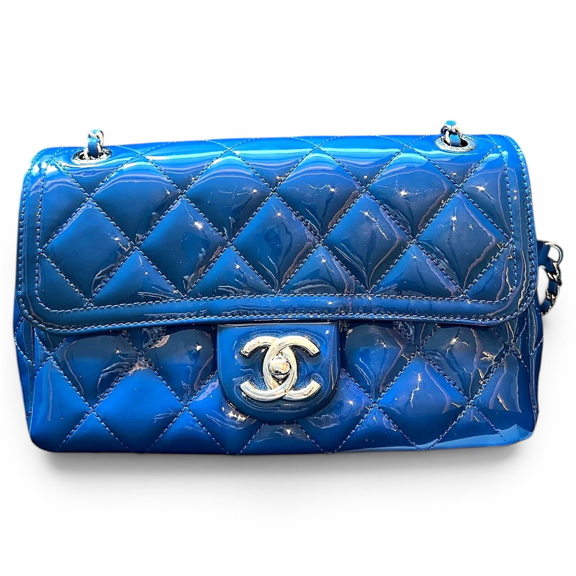 Patent leather handbag