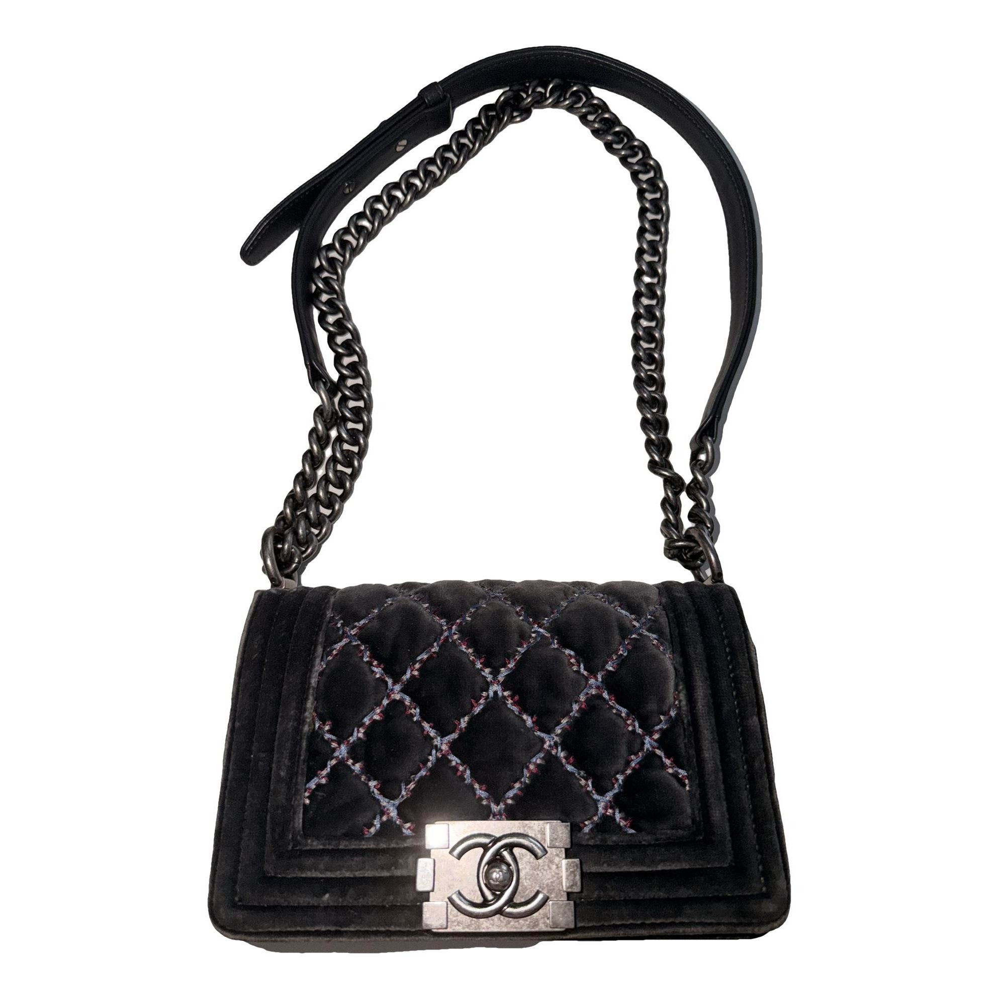 Boy velvet crossbody bag