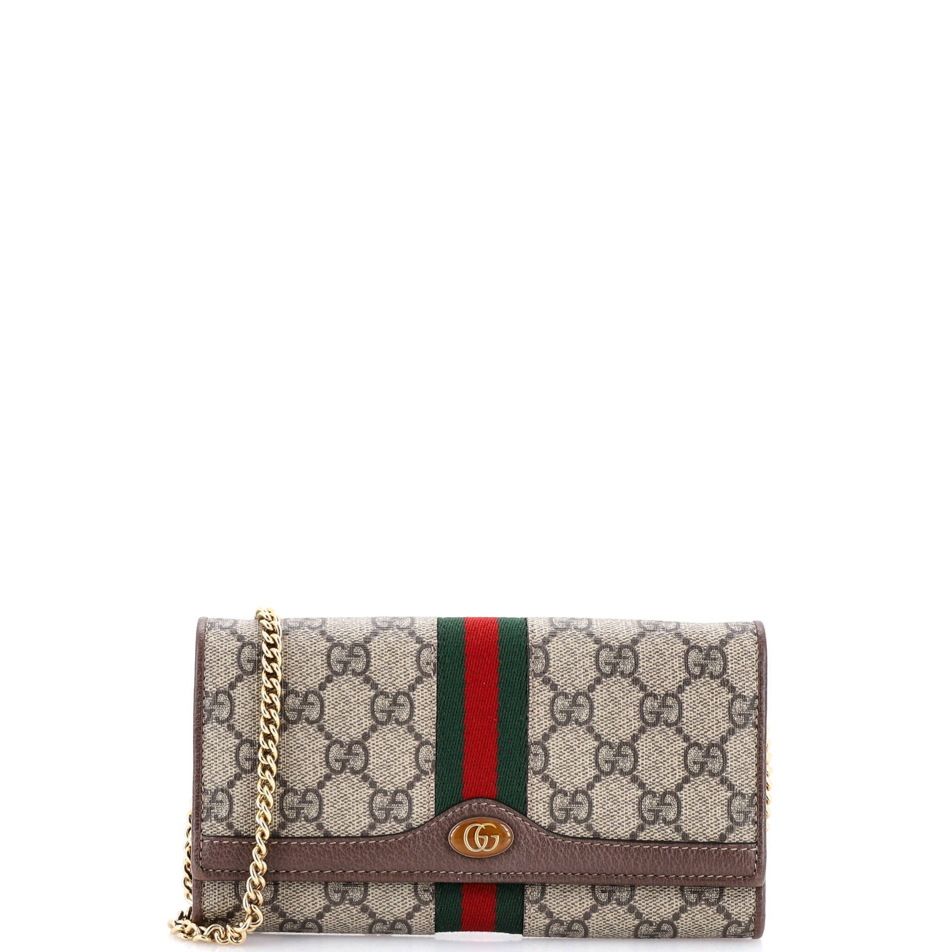 Ophidia Chain Wallet GG Coated Canvas