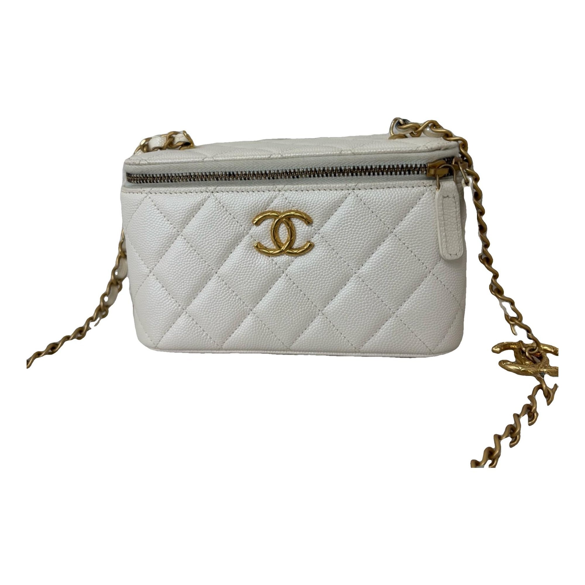 Vanity leather handbag