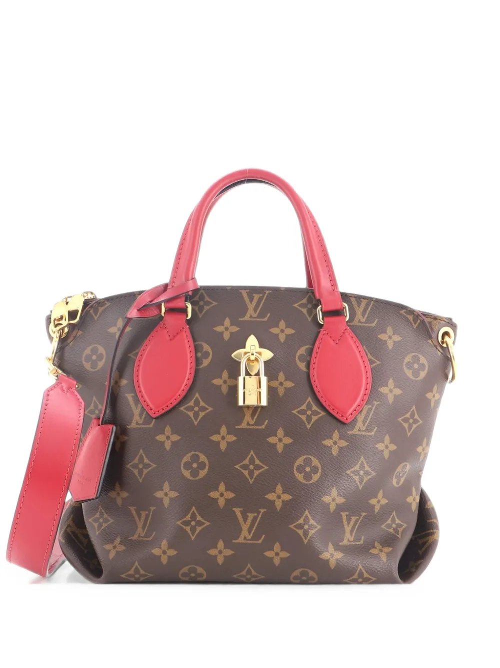 Flower Zipped Monogram Canvas PM tote bag