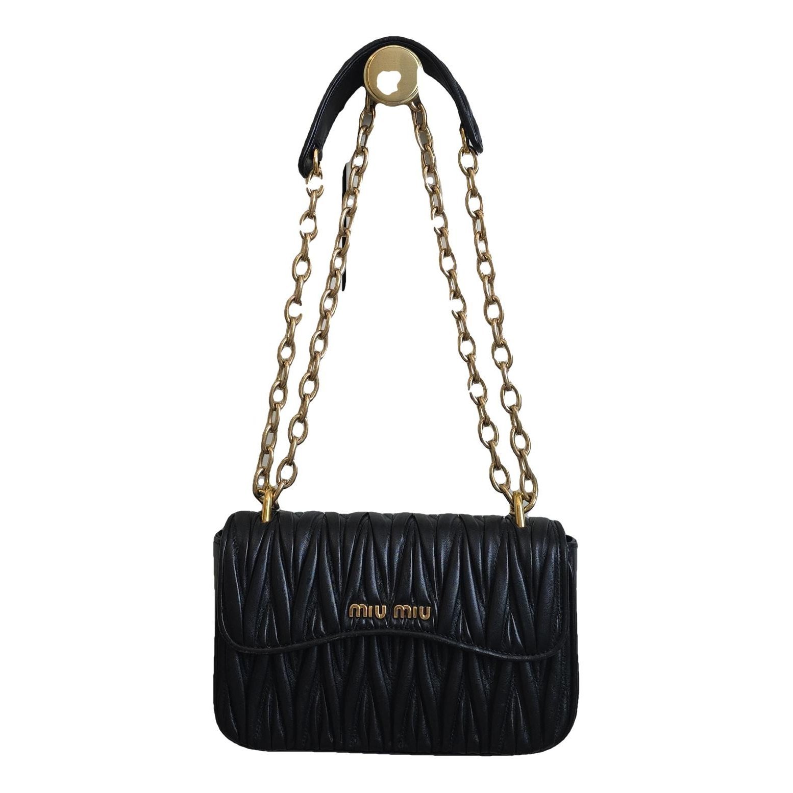 Matelassé leather handbag