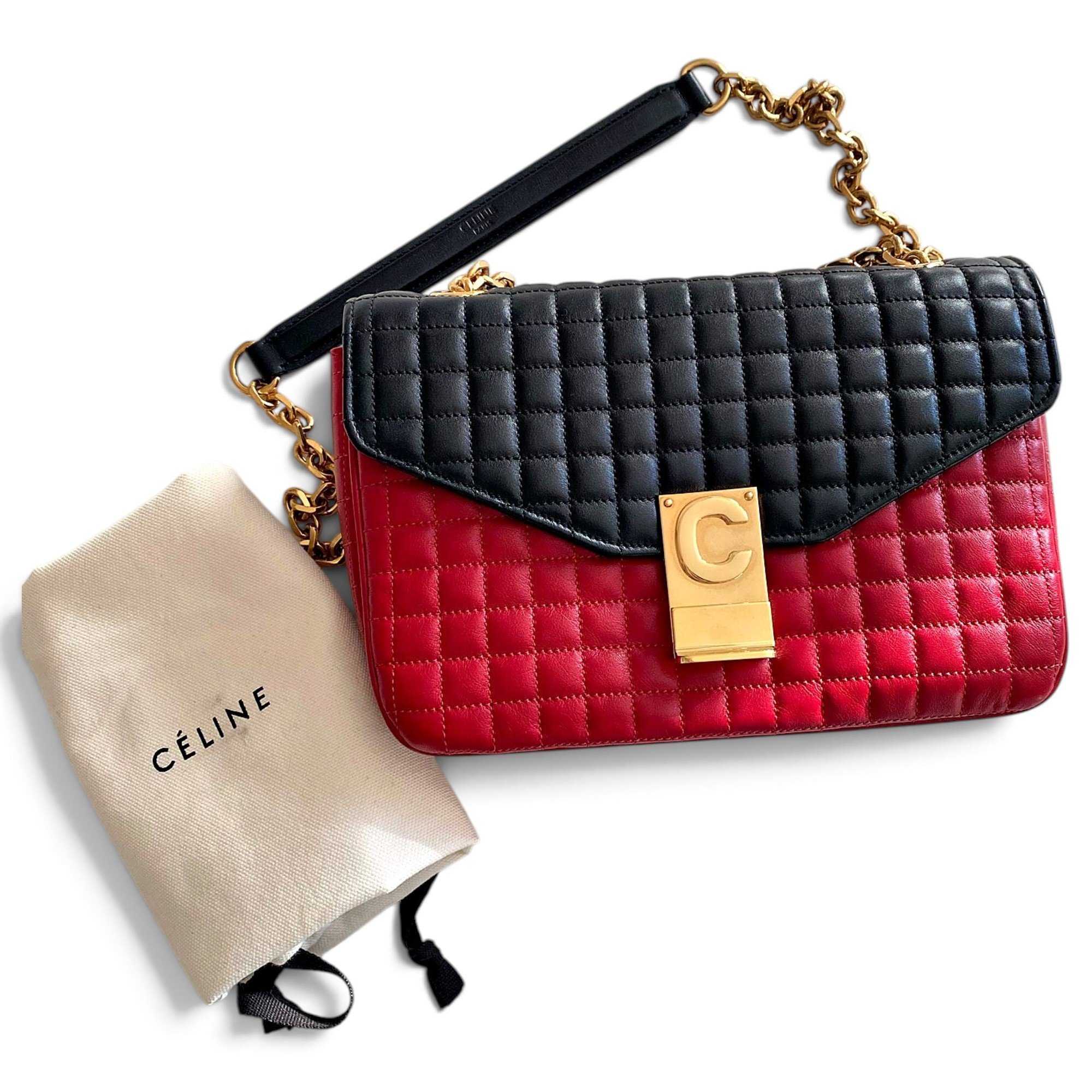 C bag leather crossbody bag