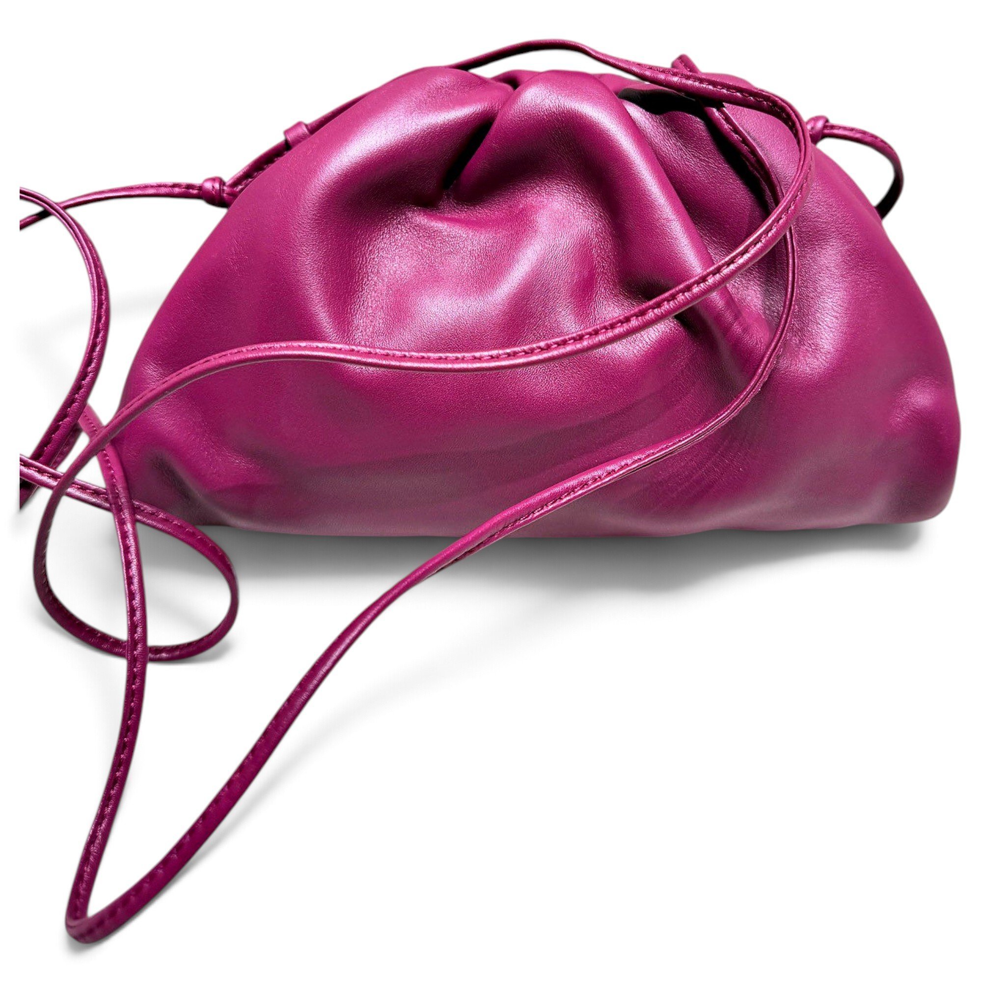 Pouch leather handbag