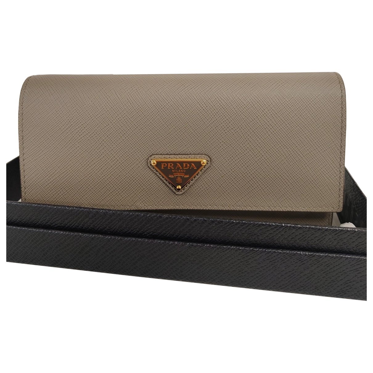 Leather clutch bag