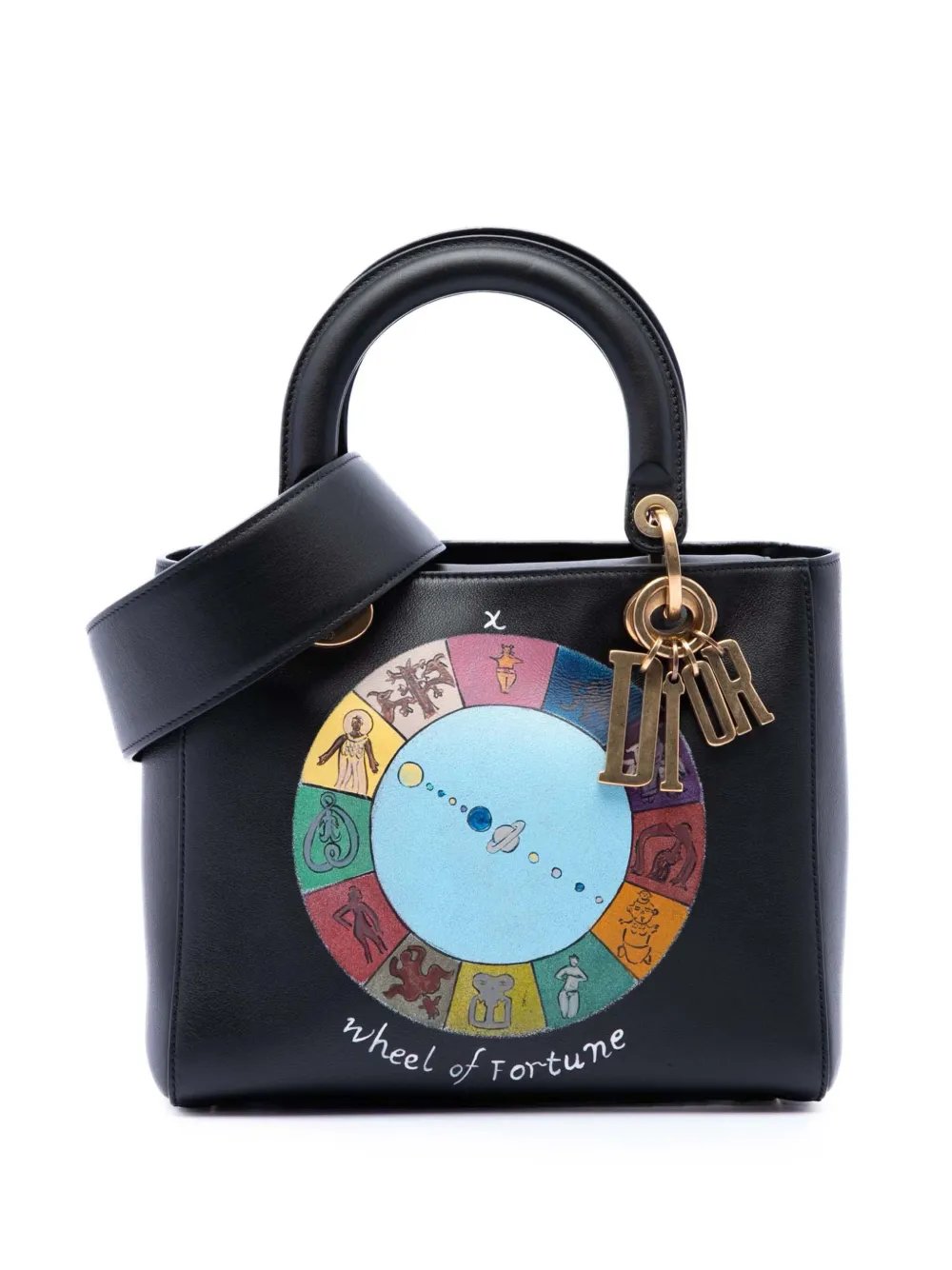 2017 Medium Calfskin Wheel of Fortune Tarot Lady Dior satchel