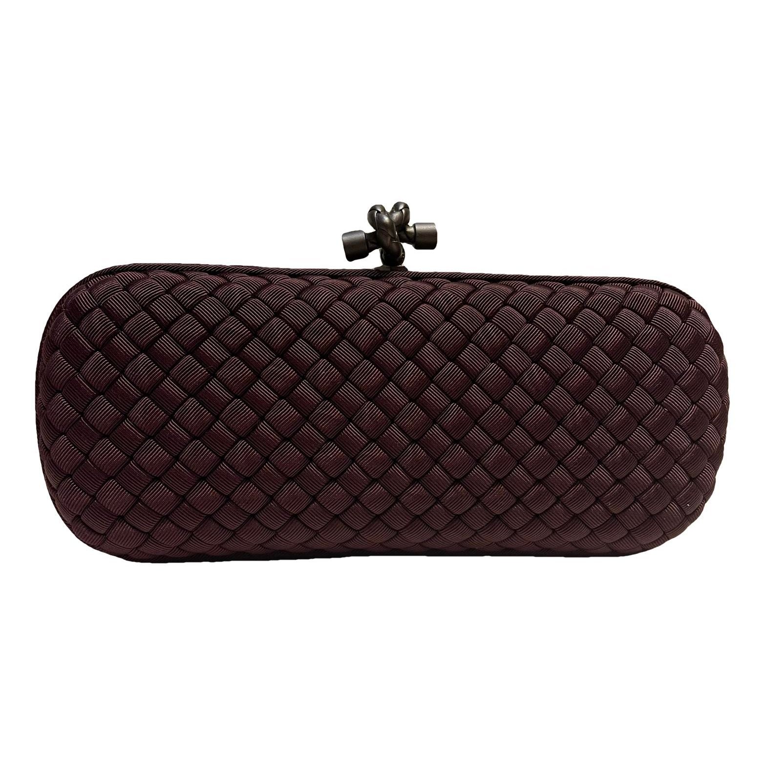 Pochette Knot silk clutch bag