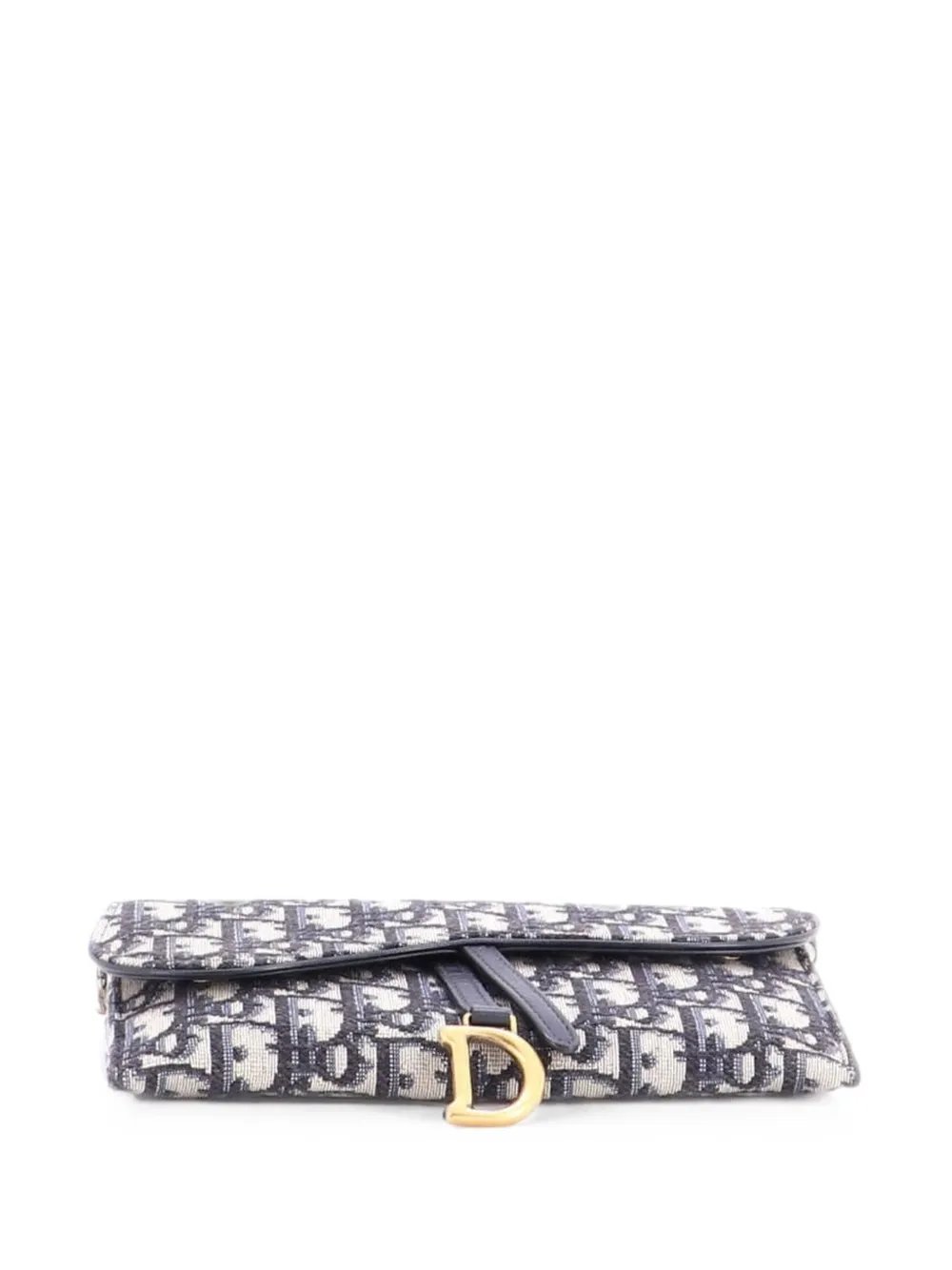 Saddle Chain Oblique Canvas clutch bag