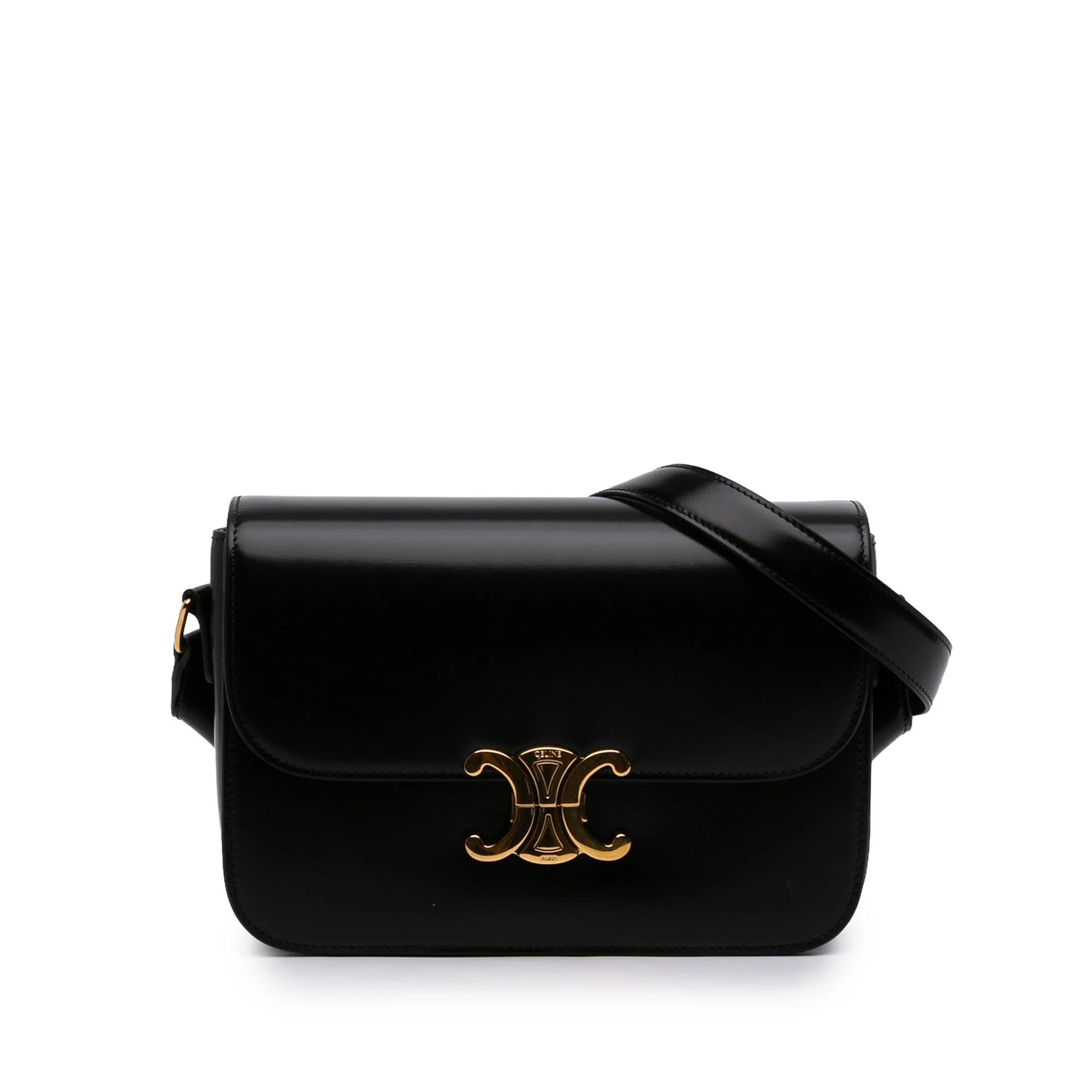 Triomphe pony-style calfskin handbag