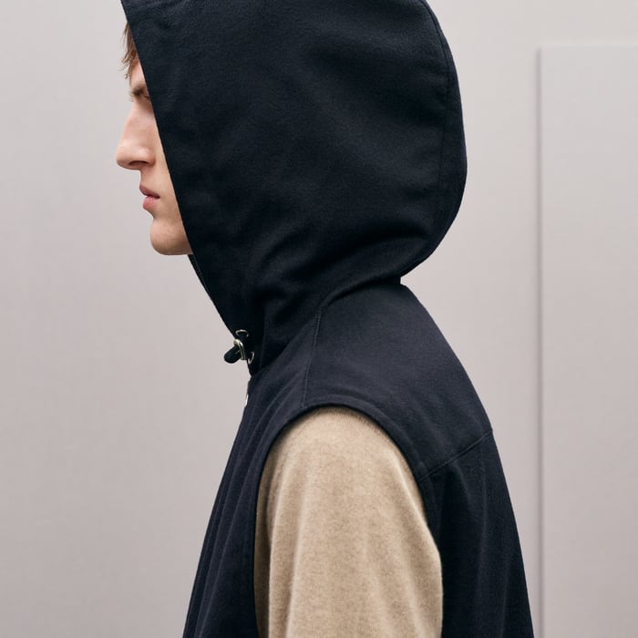 Marine Reversible Hooded Vest