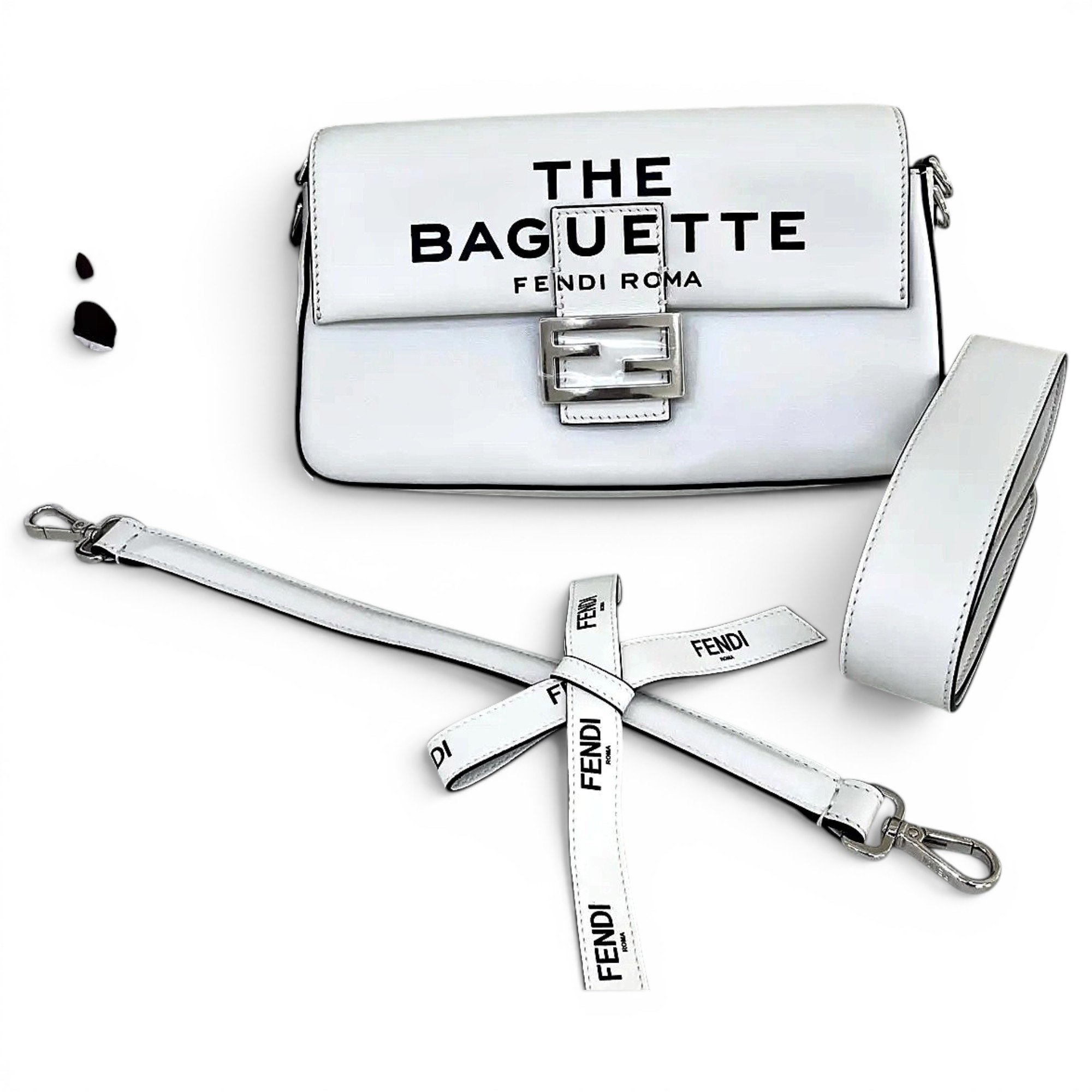 Baguette leather crossbody bag