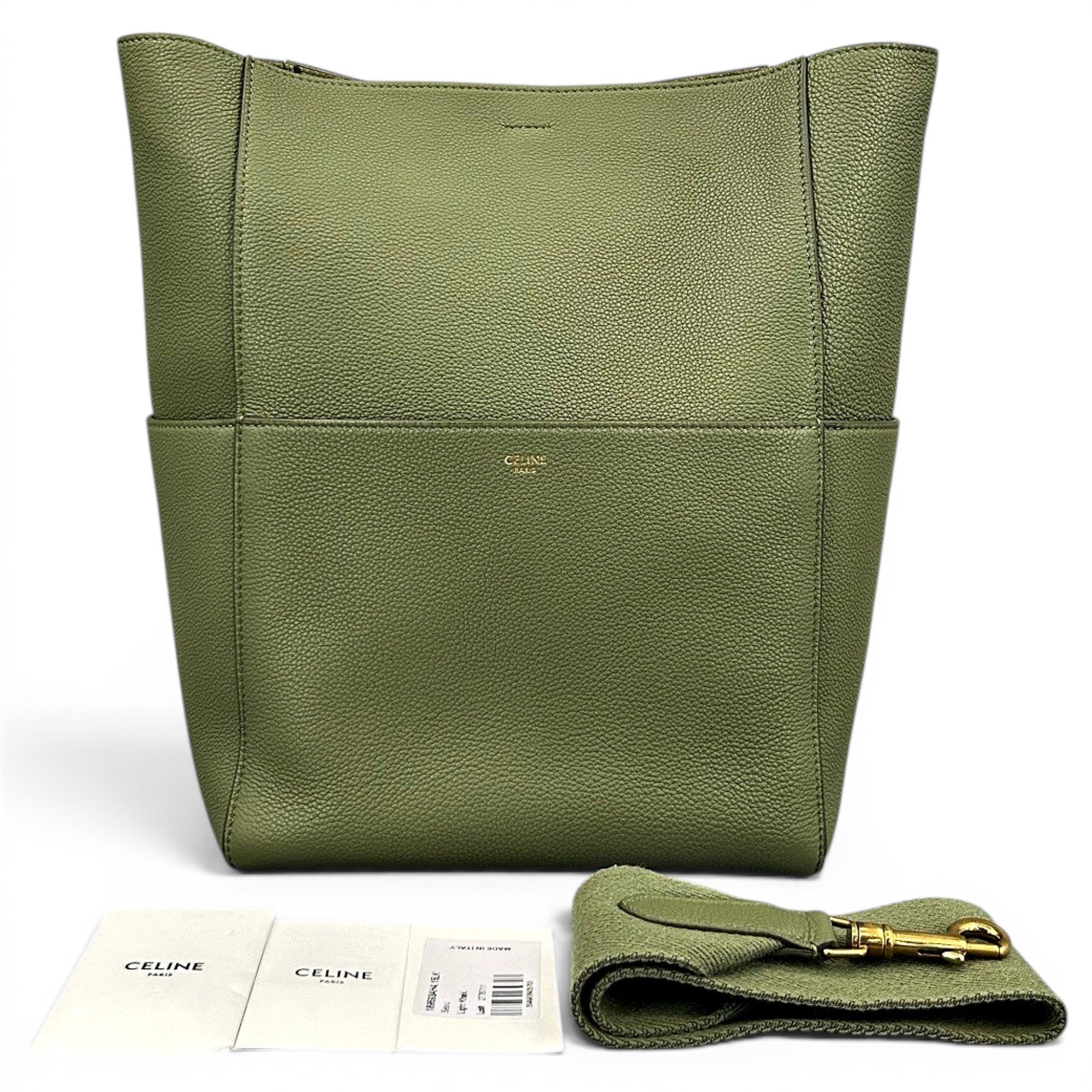 Seau Sangle leather handbag
