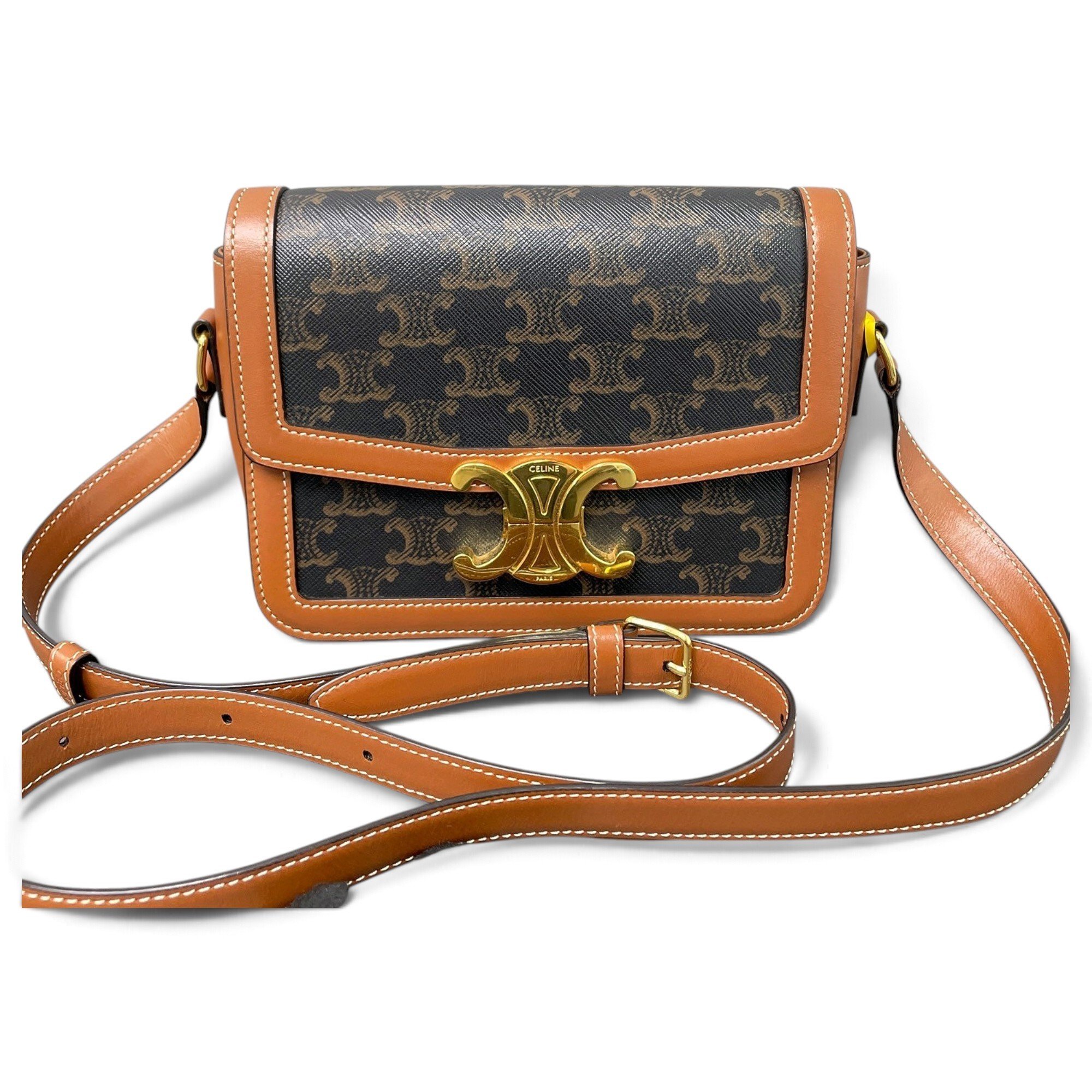 Triomphe leather handbag