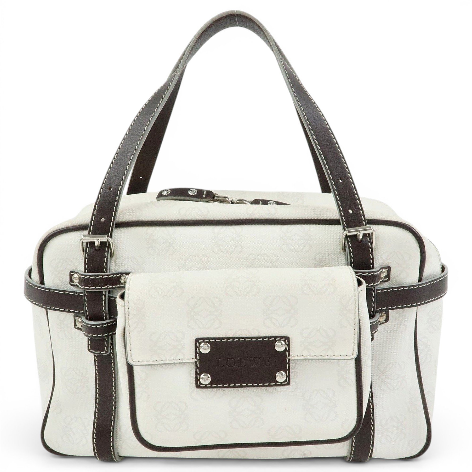 Anagram leather handbag