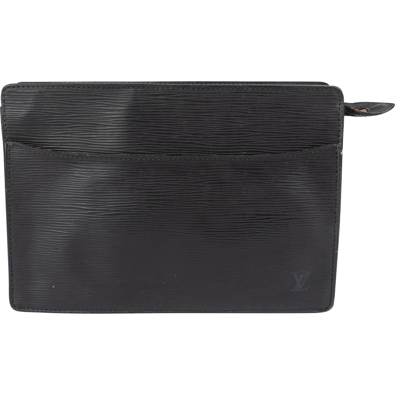 Leather clutch bag
