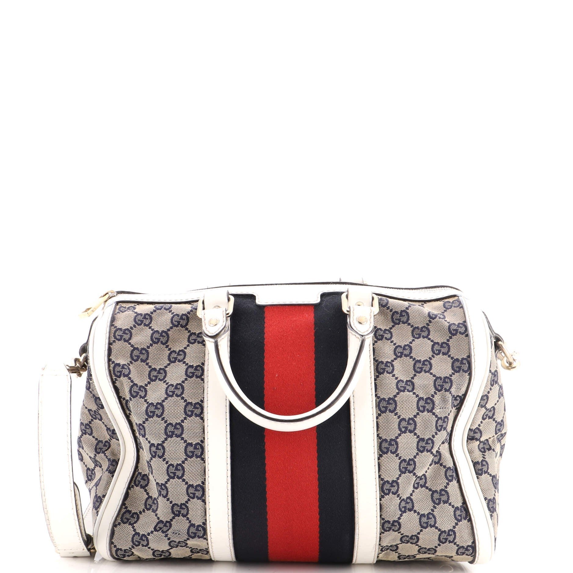 Vintage Web Boston Bag GG Canvas Medium