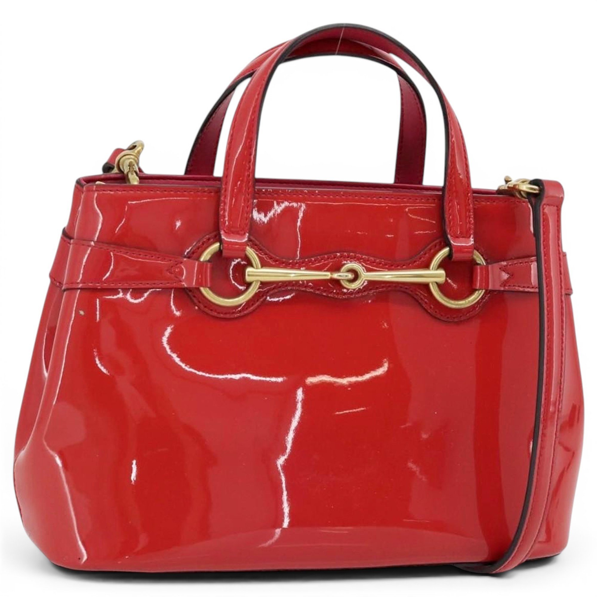 Patent leather handbag