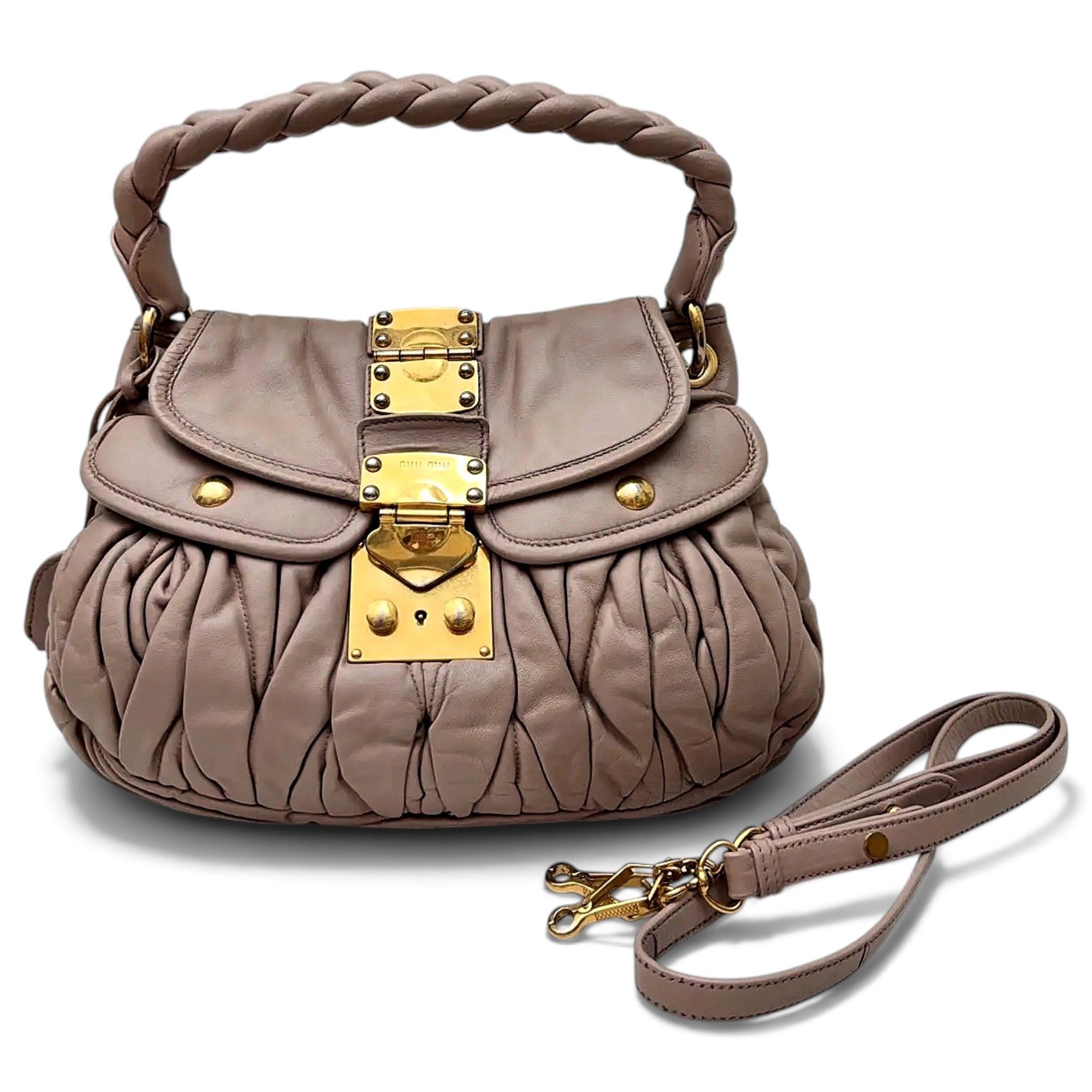 Miu Miu Coffer leather handbag