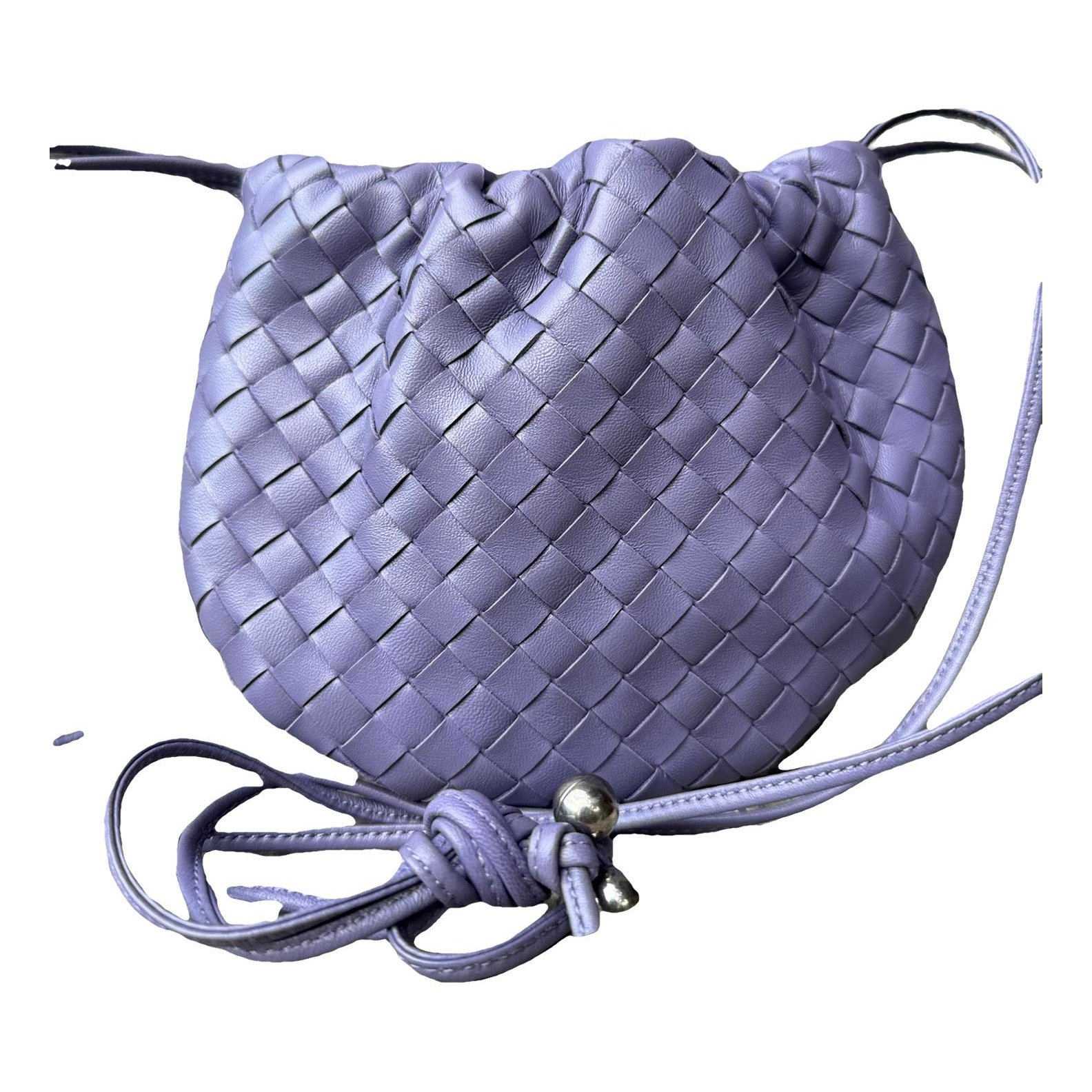 Bulb leather crossbody bag