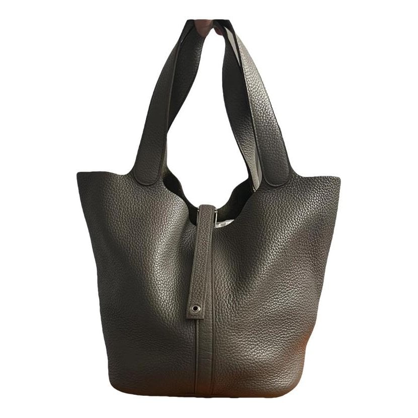 Hermes Picotin 26 Handbag Etain Clemence Leather