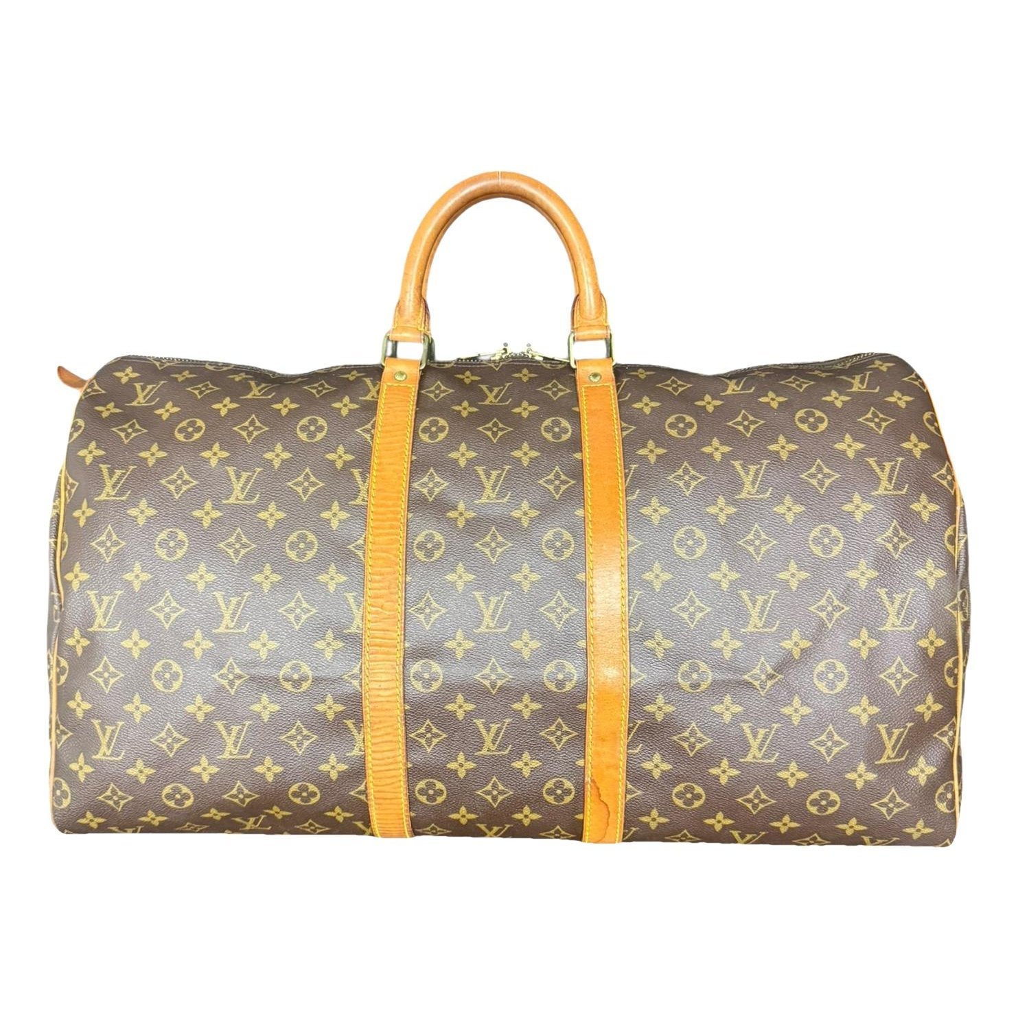 Keepall leather travel bag